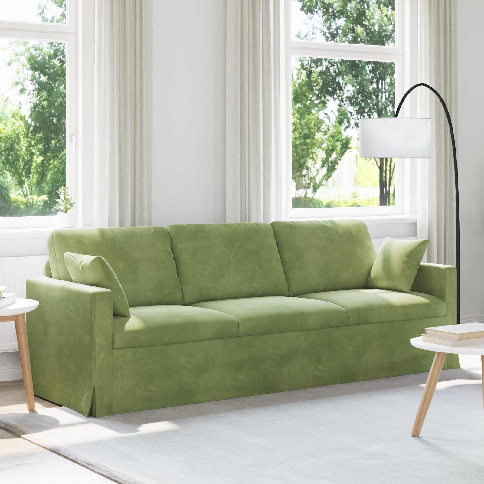 Sofa Svijetlo zelena 228 x 78 x 80 cm Baršun