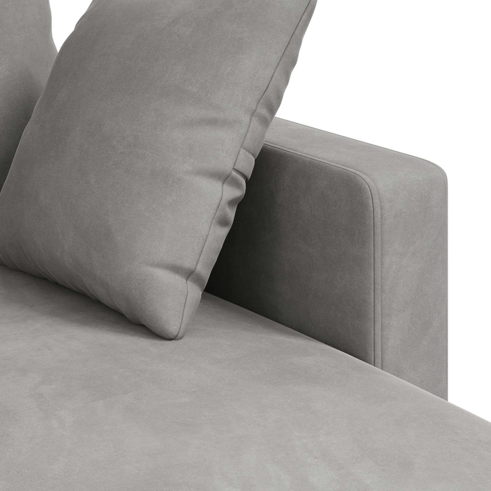 Sofa Svijetlo siva 228 x 134 x 80 cm Baršun