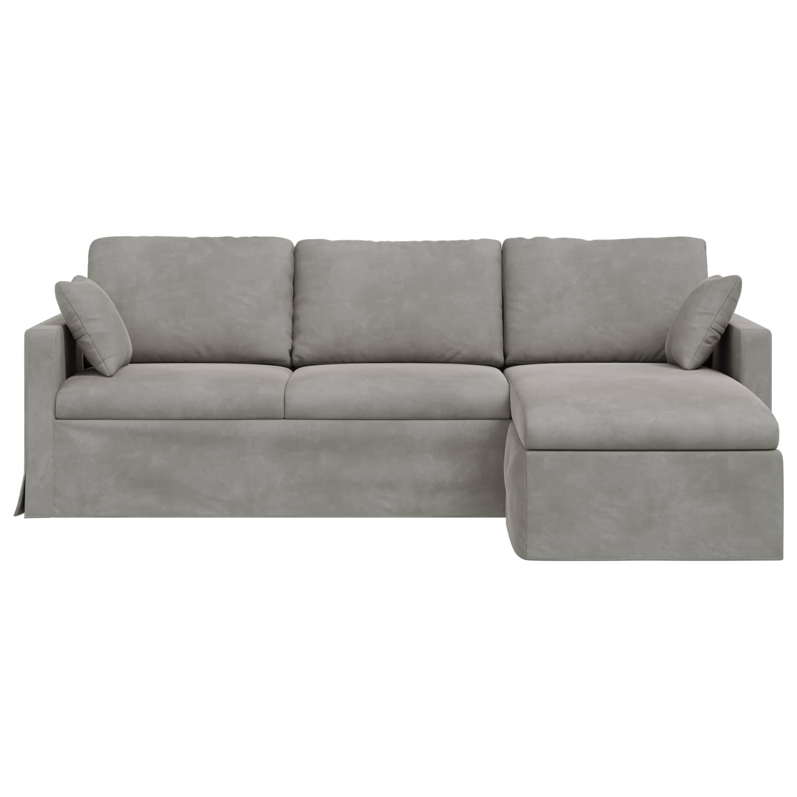 Sofa Svijetlo siva 228 x 134 x 80 cm Baršun