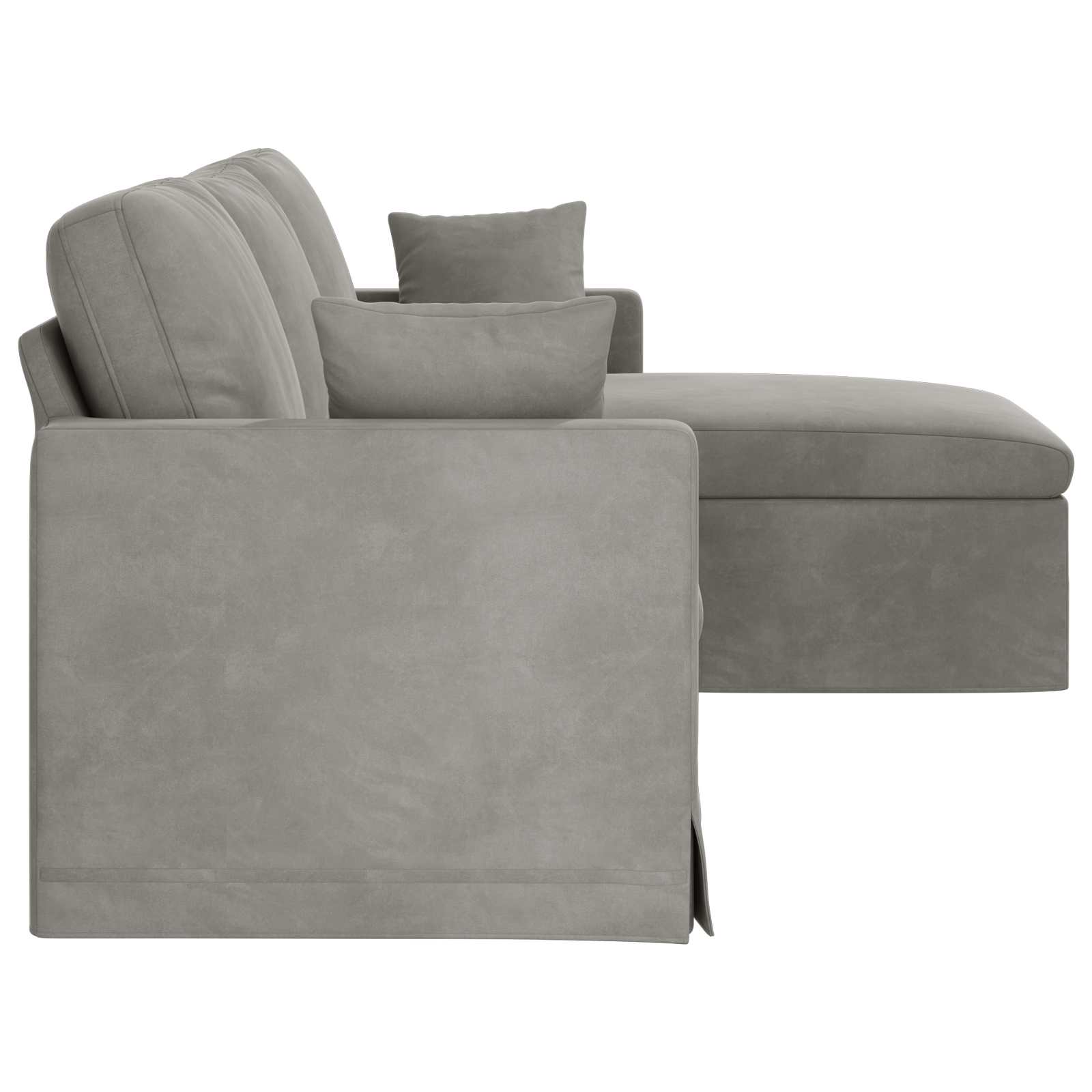 Sofa Svijetlo siva 228 x 134 x 80 cm Baršun