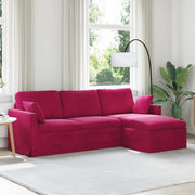 Sofa Vinska crvena 228 x 134 x 80 cm Baršun