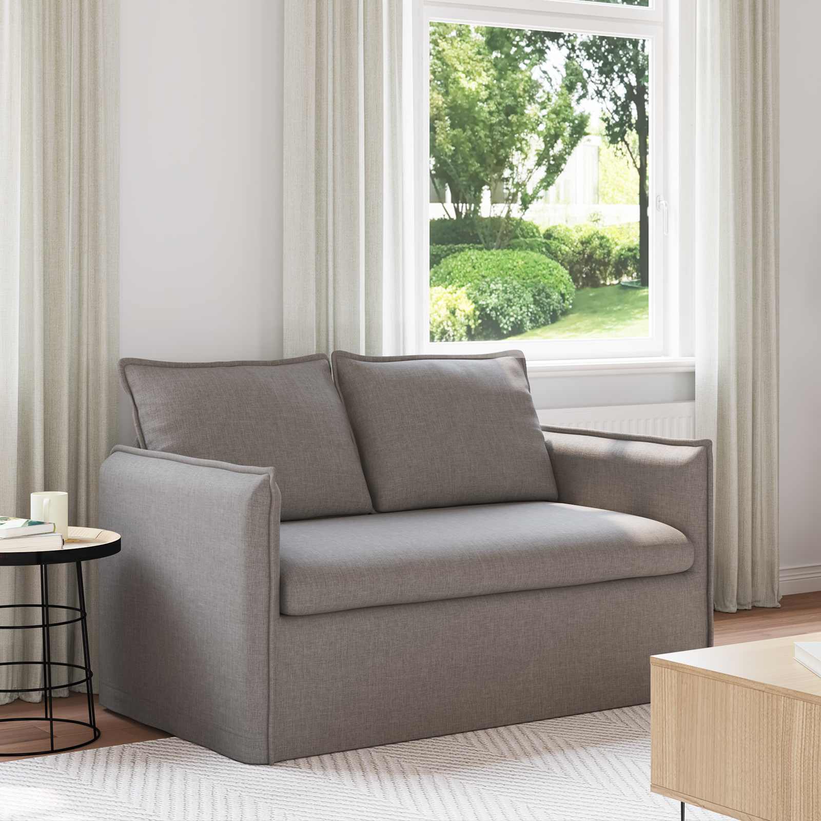 Sofa Sivo-smeđa 136 x 82 x 85 cm tkanina
