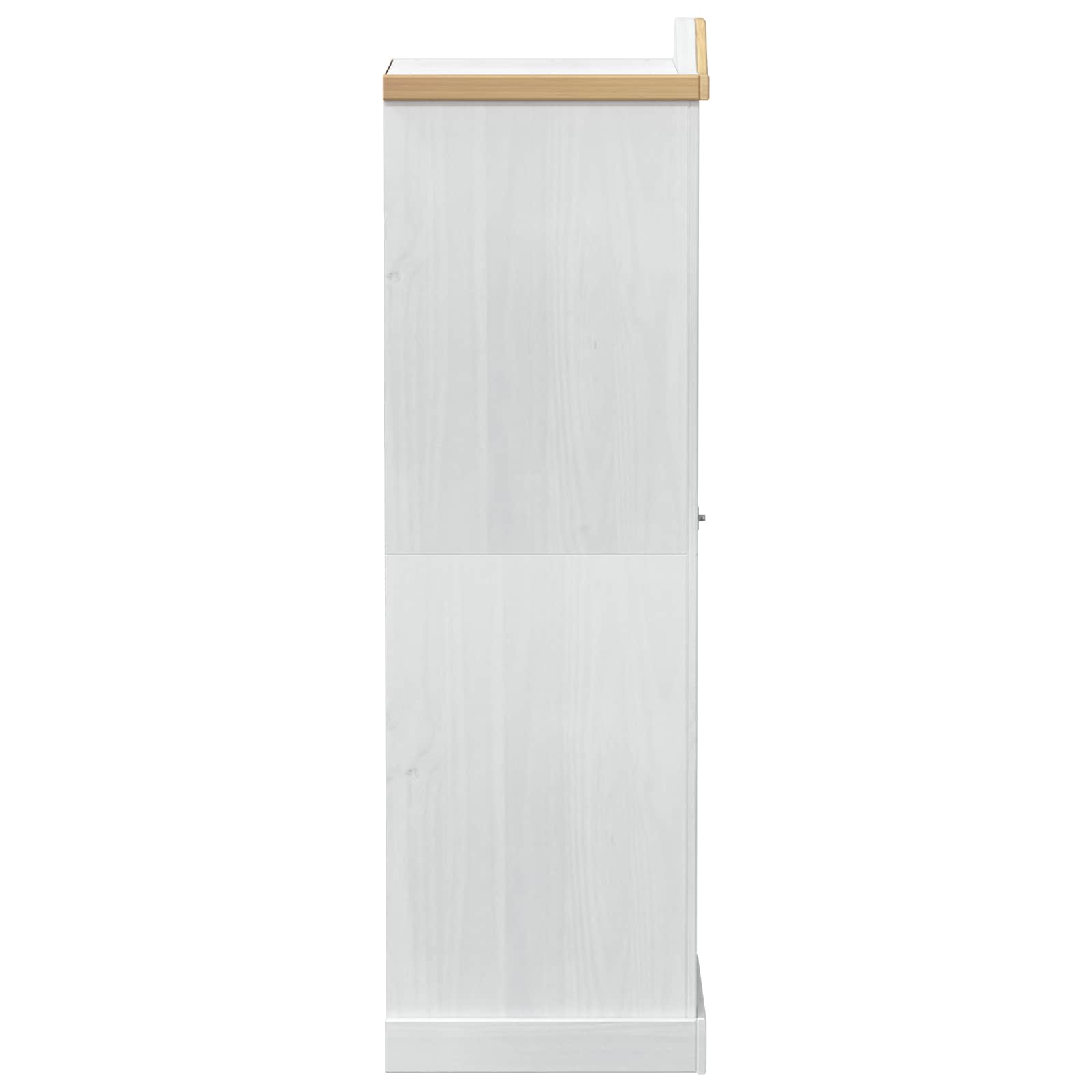 Ormari s policom Bijelo 55 x 52 x 170 cm Čvrsto borovo drvo