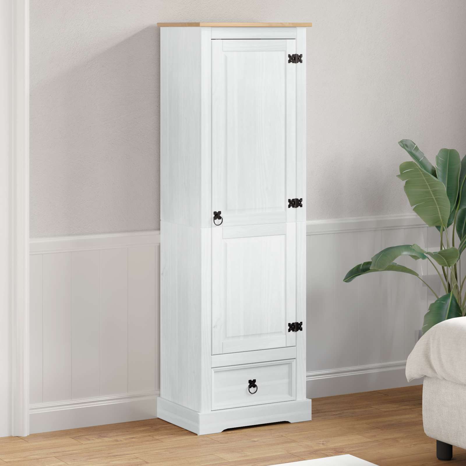 Ormari s ladicama Bijelo 55 x 38 x 170 cm Čvrsto borovo drvo