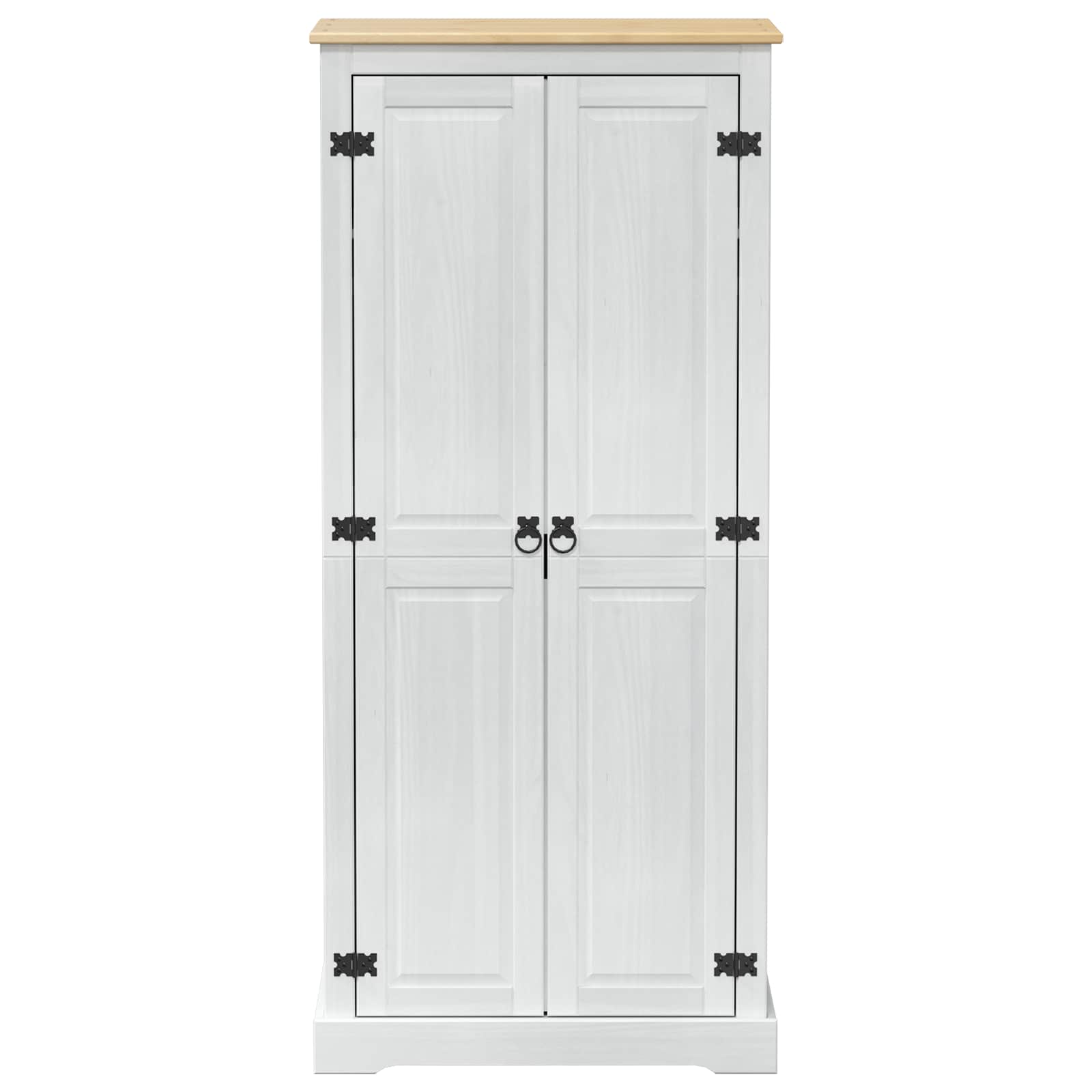 Ormari s policom Bijelo 76 x 50 x 170 cm Čvrsto borovo drvo
