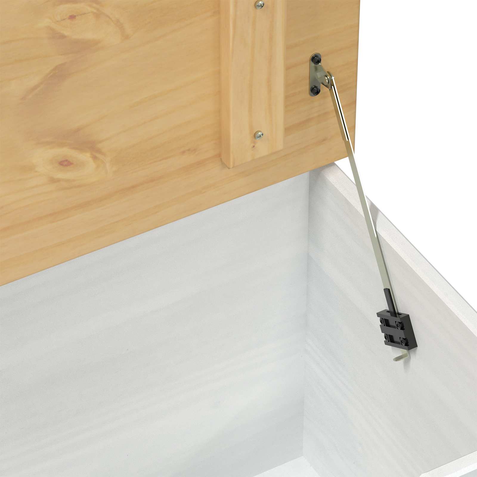 storage box s ladicama Bijelo 90 x78 x 45 cm Čvrsto borovo drvo