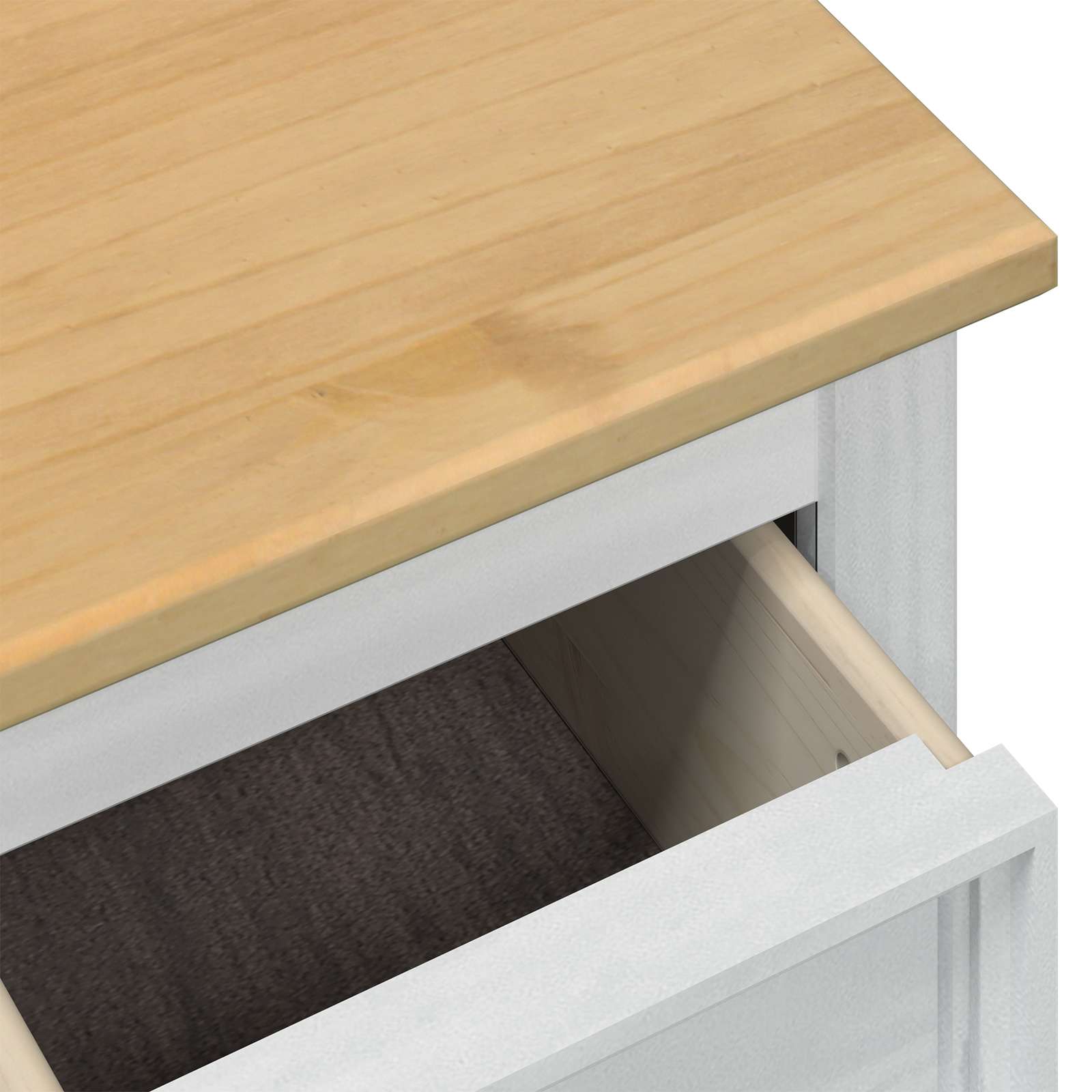 storage box s ladicama Bijelo 90 x78 x 45 cm Čvrsto borovo drvo