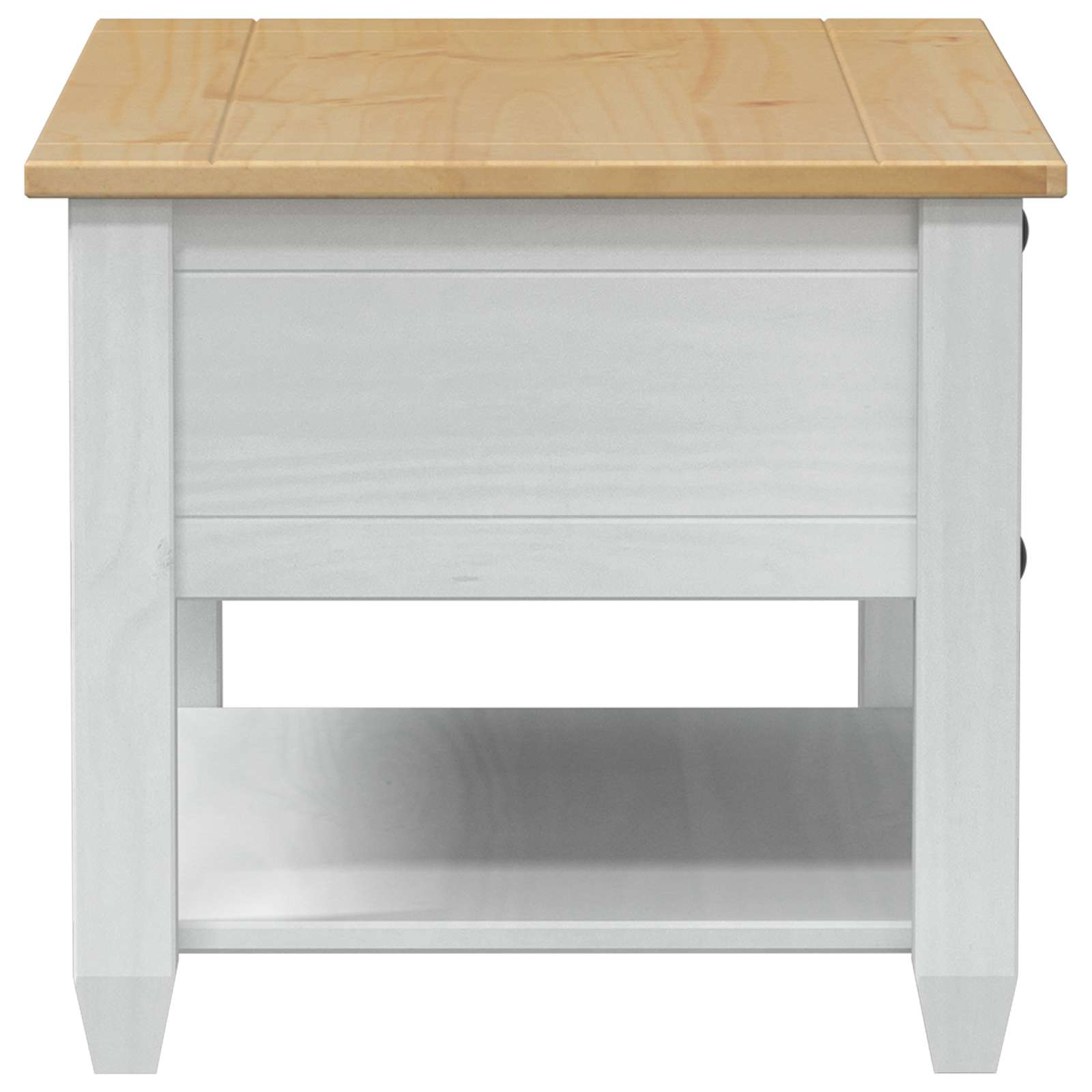 Kava Stol s ladicama Bijelo 85 x 50 x 45 cm Čvrsto borovo drvo