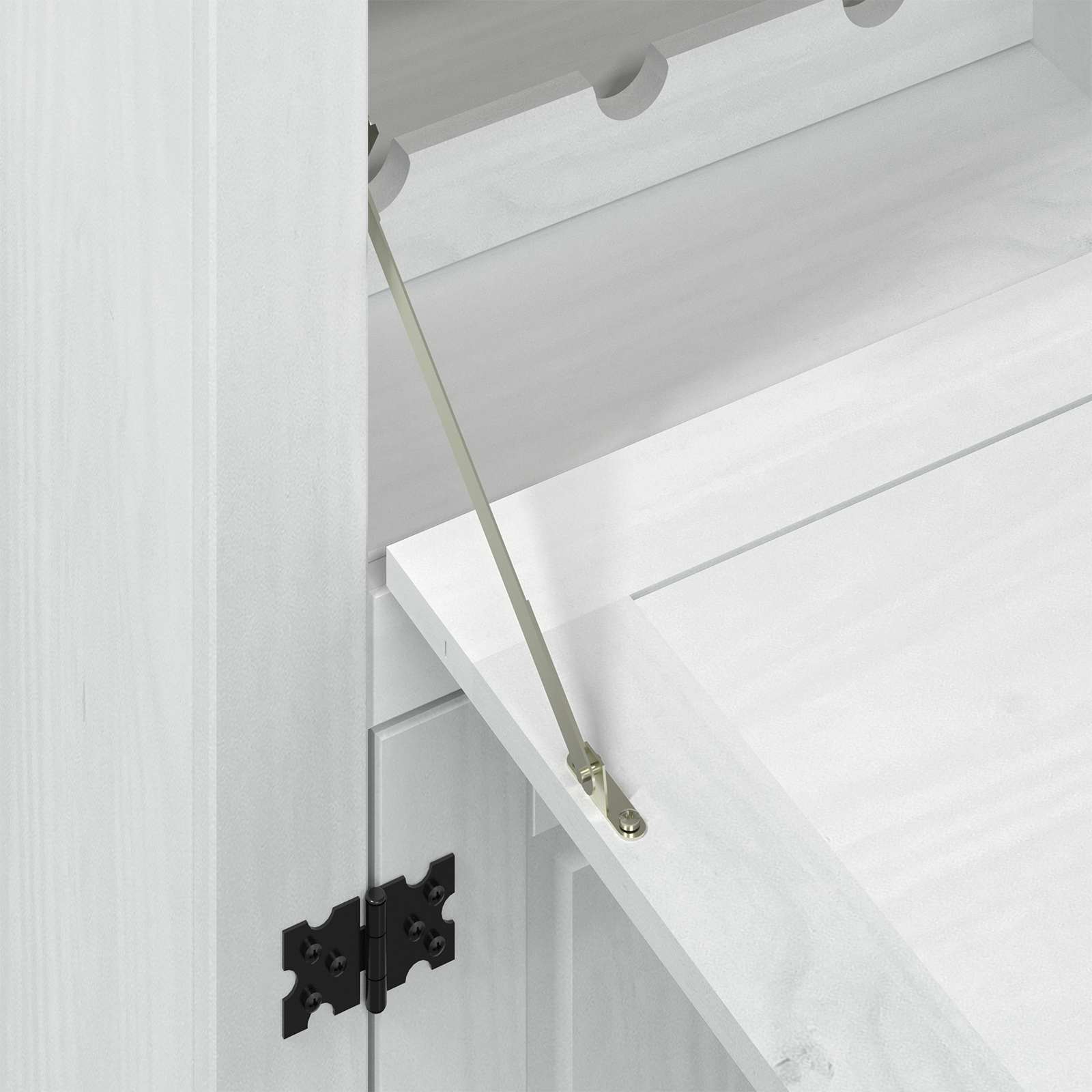Ormar za vino Bijelo 97 x 45 x 114 cm Čvrsto borovo drvo