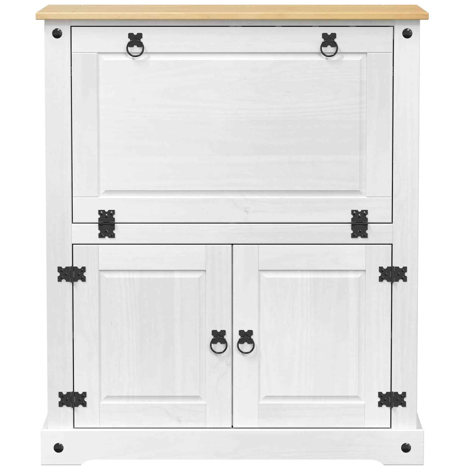 Ormar za vino Bijelo 97 x 45 x 114 cm Čvrsto borovo drvo