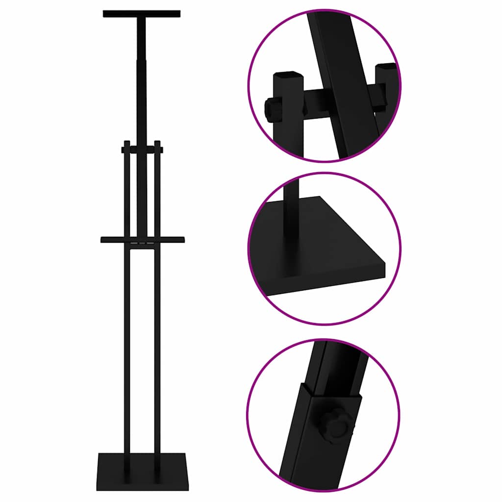 Stalci za sajmove Crna 26,5 x 26,5 x 150 cm Čelik