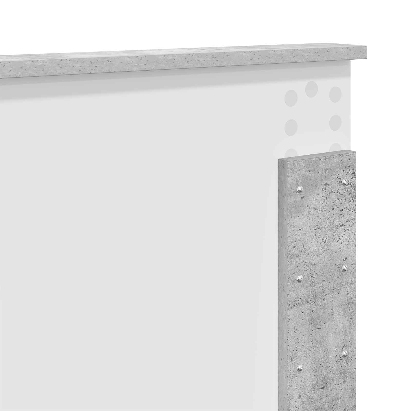 Krevetna konstrukcija Beton 140 x 190 cm Konstruirano drvo