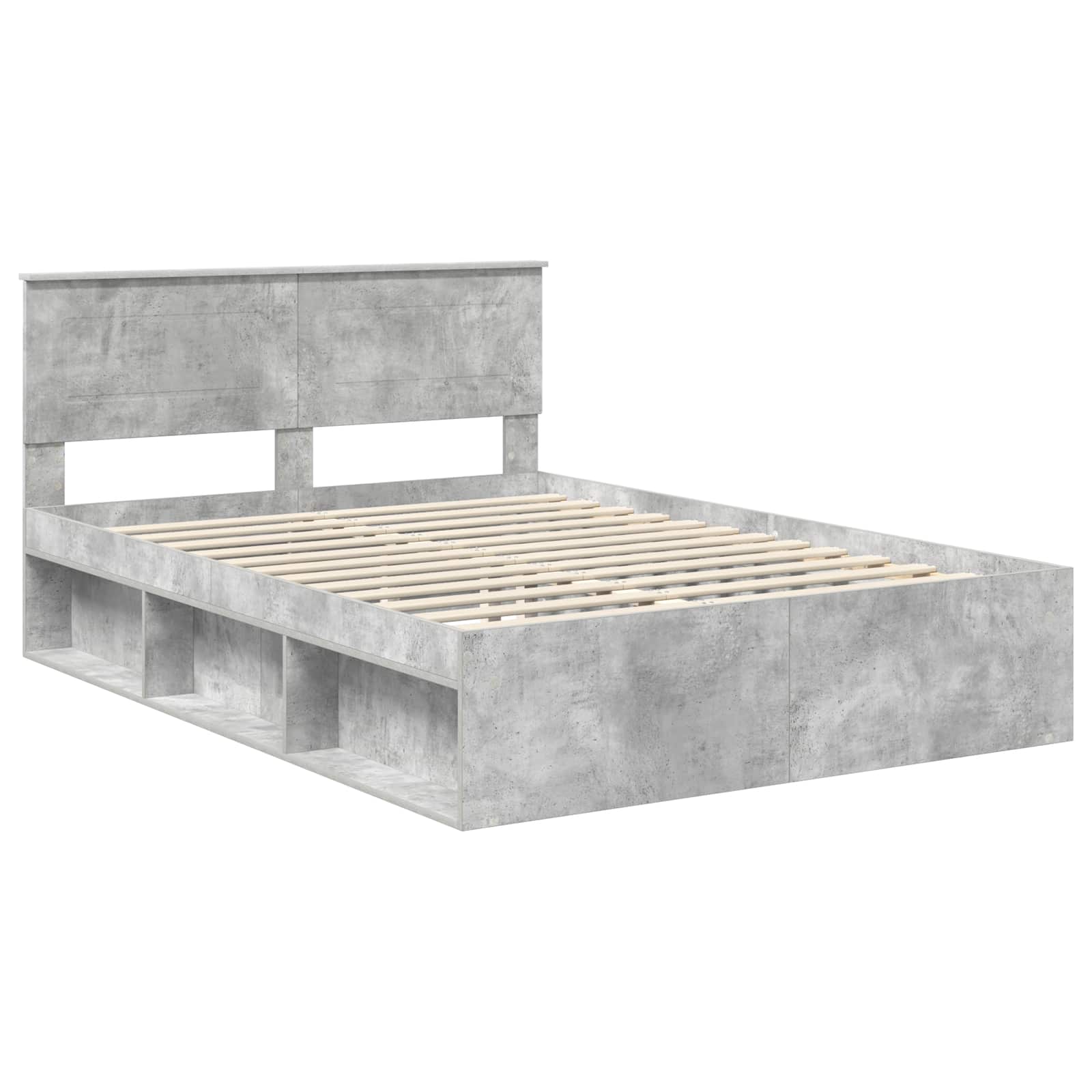 Krevetna konstrukcija Beton 140 x 190 cm Konstruirano drvo