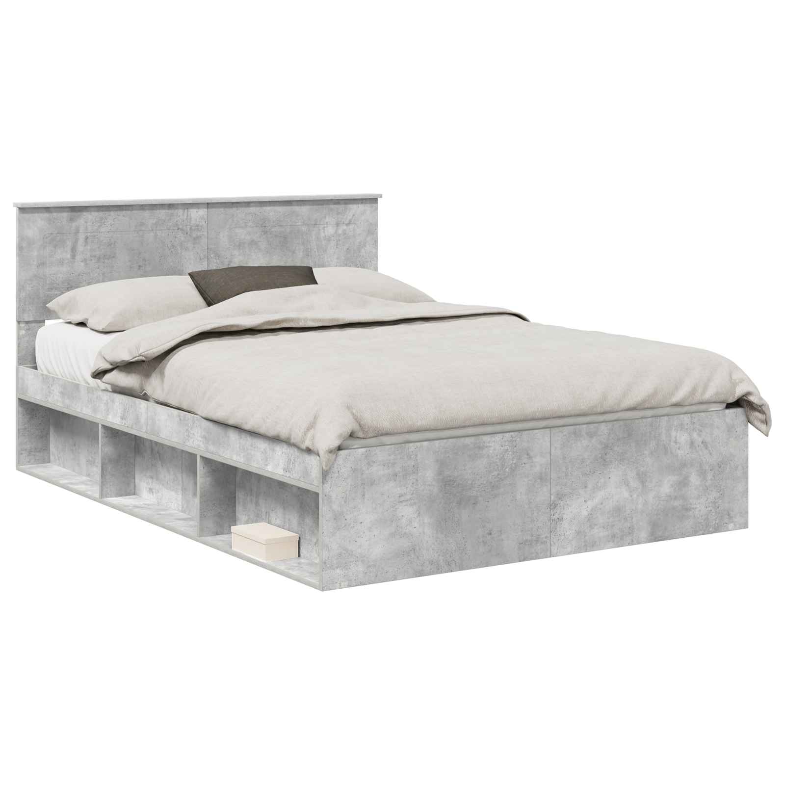 Krevetna konstrukcija Beton 140 x 200 cm Konstruirano drvo