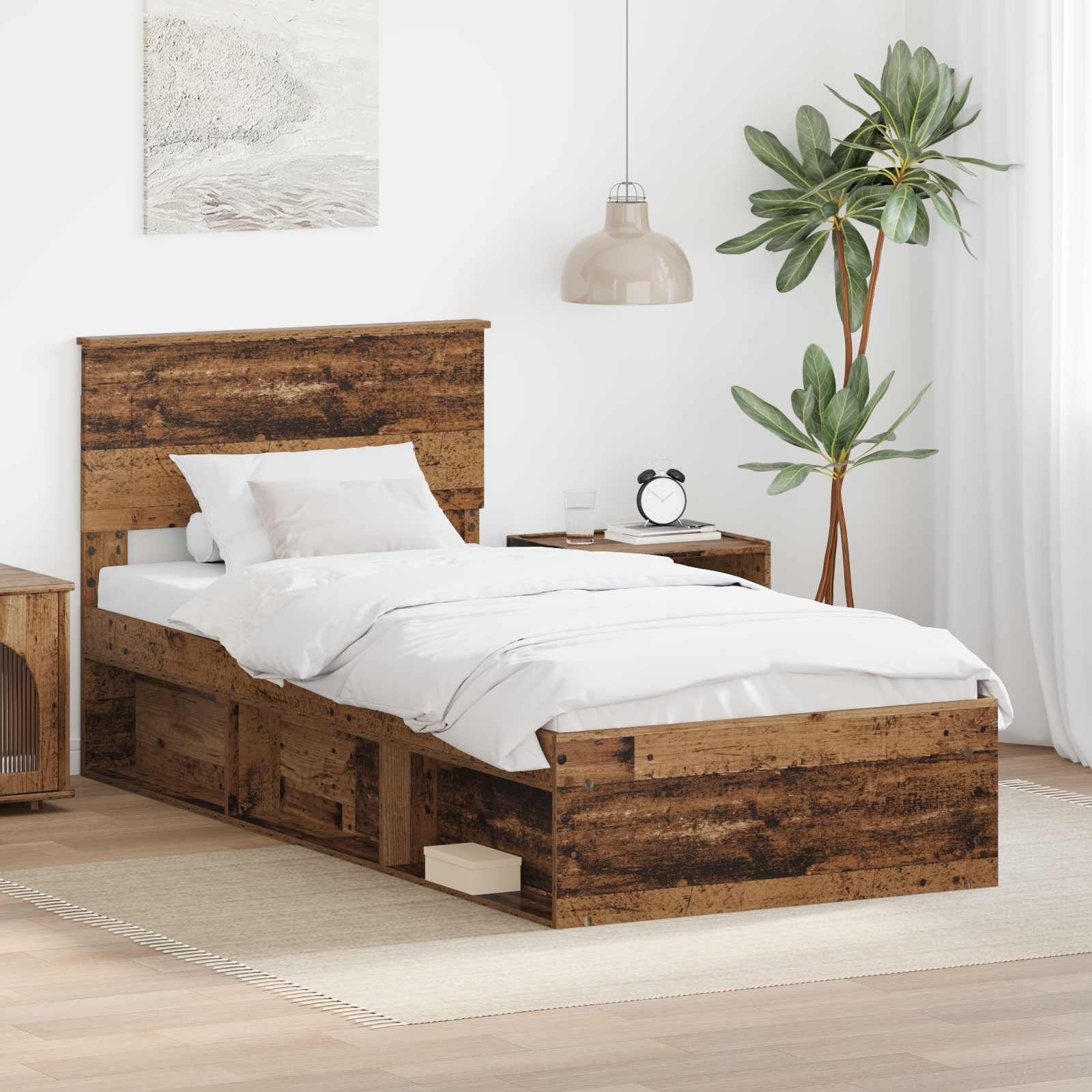 Krevetna konstrukcija Staro drvo 100 x 200 cm Konstruirano drvo