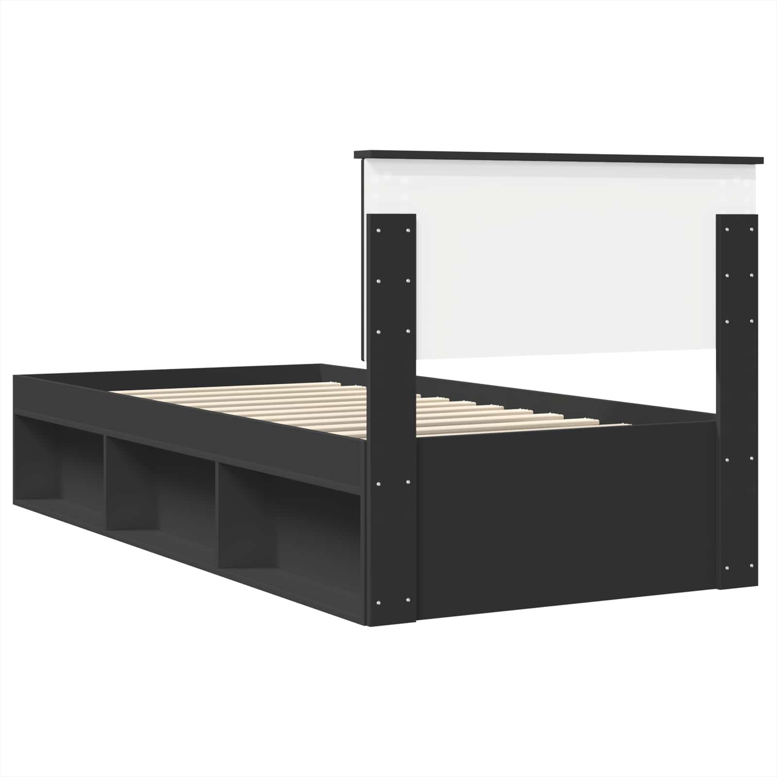 Krevetna konstrukcija Crna 75 x 190 cm Konstruirano drvo