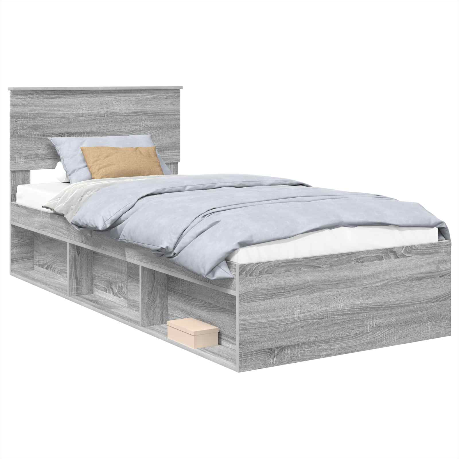 Krevetna konstrukcija Siva Sonoma 75 x 190 cm Konstruirano drvo