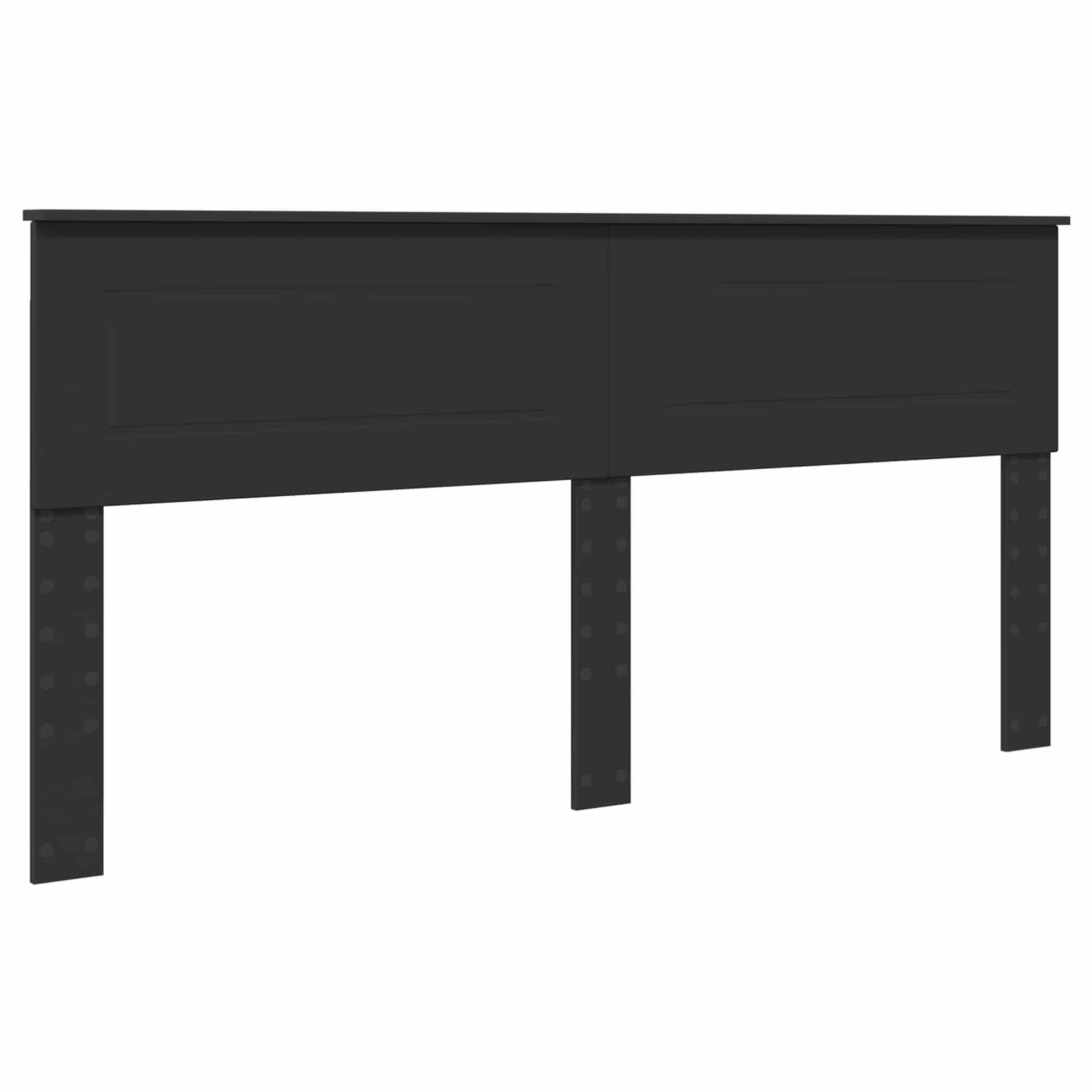 Krevetna konstrukcija Crna 200 x 200 cm Inženjersko Drvo