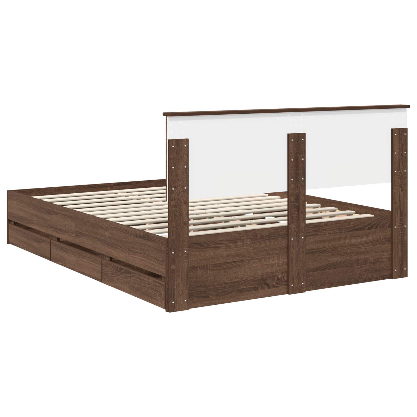 Krevetna konstrukcija Smeđi hrast 150 x 200 cm Inženjersko Drvo