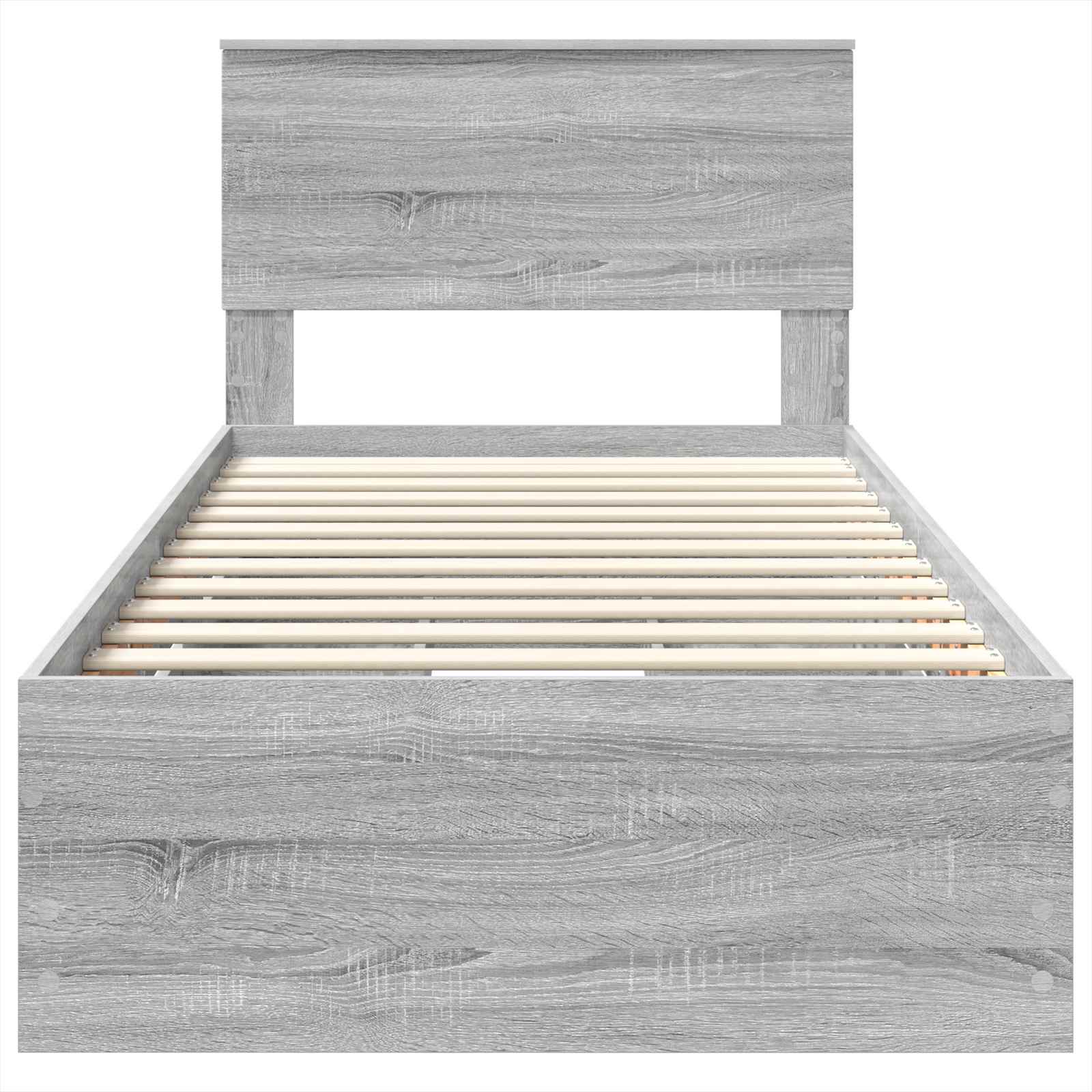 Krevetna konstrukcija Siva Sonoma 75 x 190 cm Inženjersko Drvo
