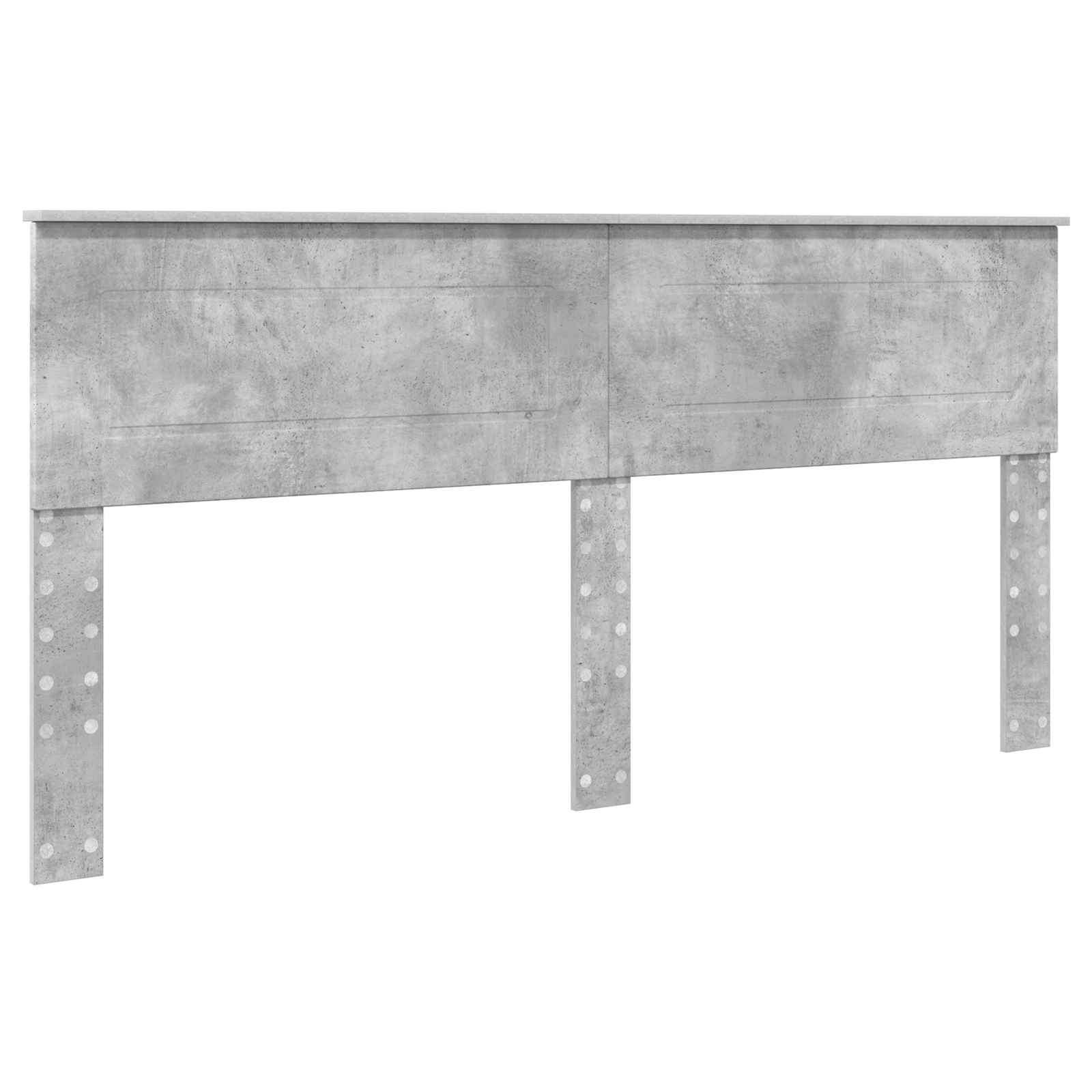 Krevetna konstrukcija s LED trakama Betonski sivi 200 x 200 cm