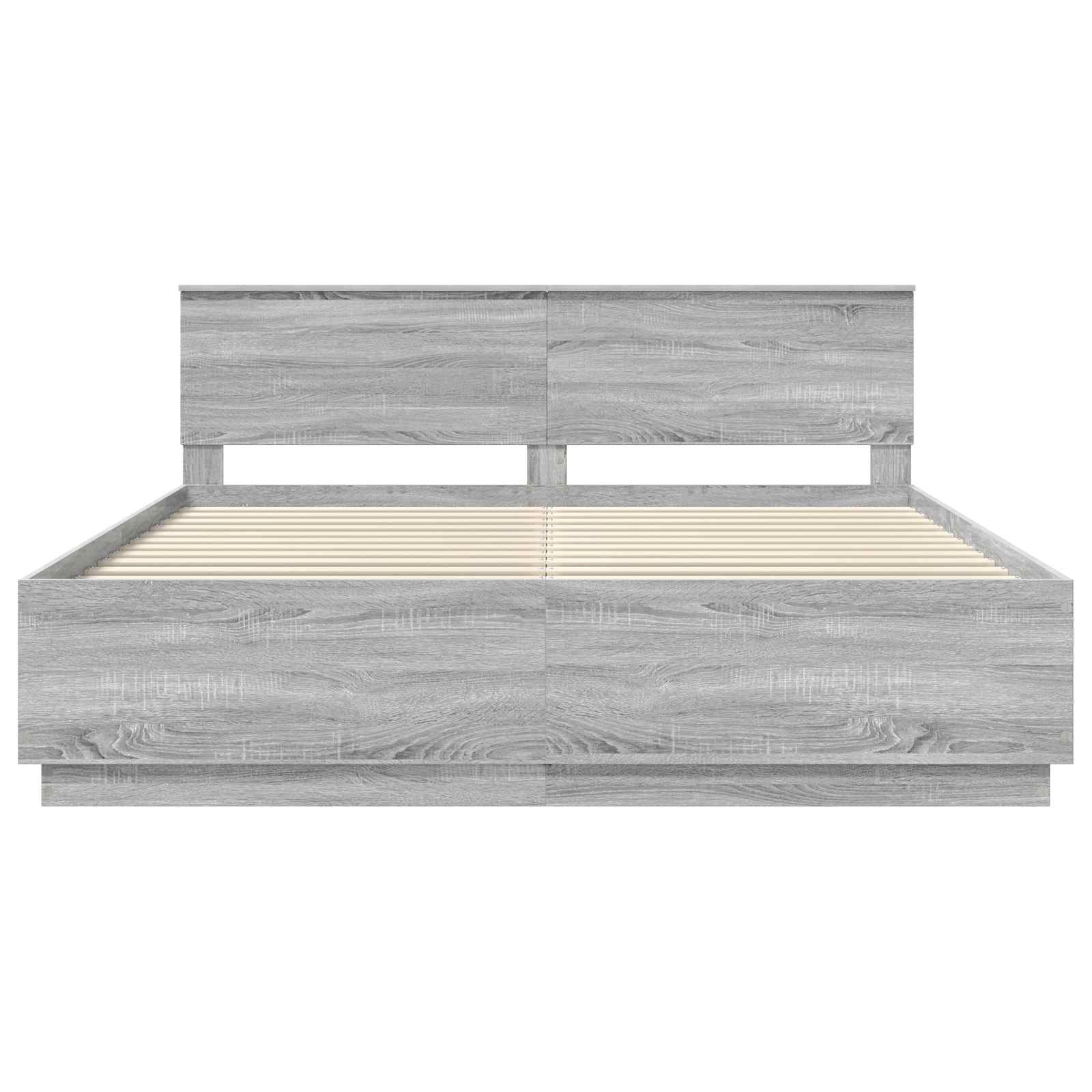 Krevetna konstrukcija S LED lampica Siva Sonoma 200 x 200 cm