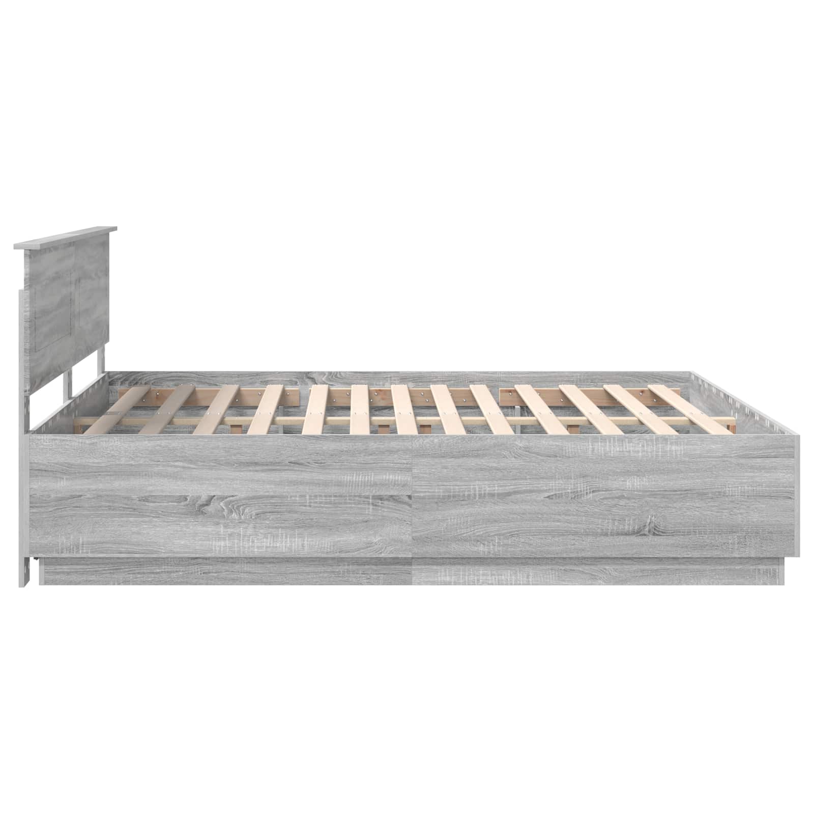 Krevetna konstrukcija S LED lampica Siva Sonoma 200 x 200 cm