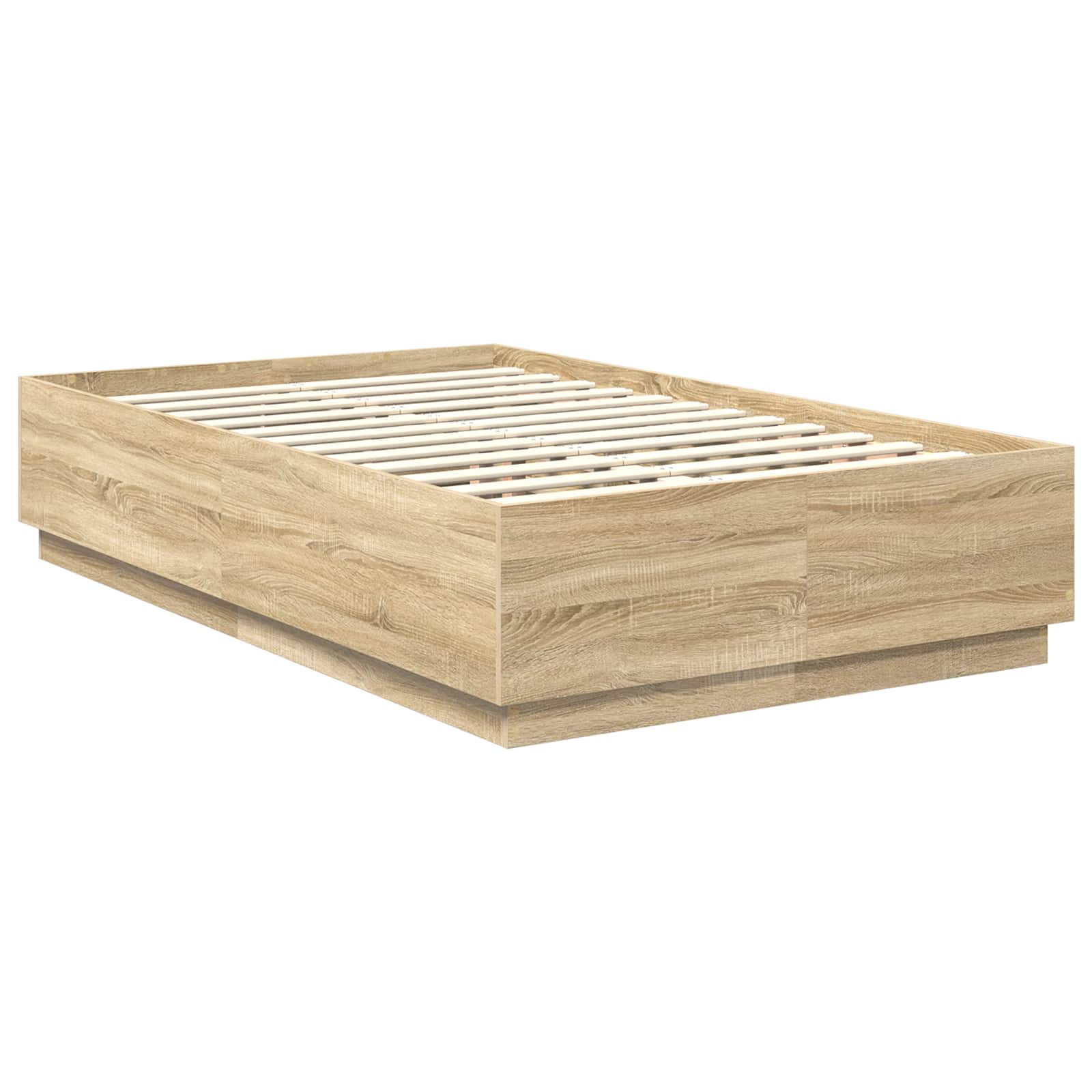 Krevetna konstrukcija S LED lampica Sonoma hrast 120 x 190 cm