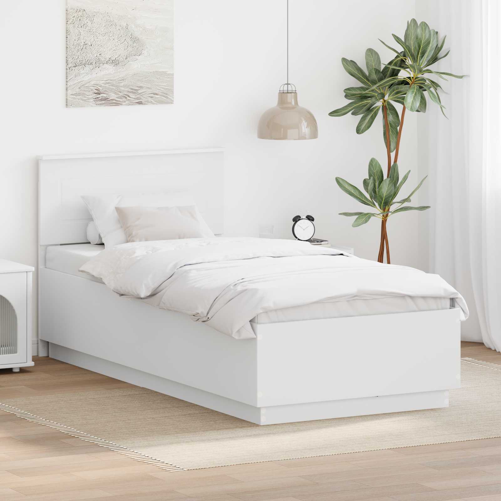 Krevetna konstrukcija Bijelo 70 x 190 cm Konstruirano drvo