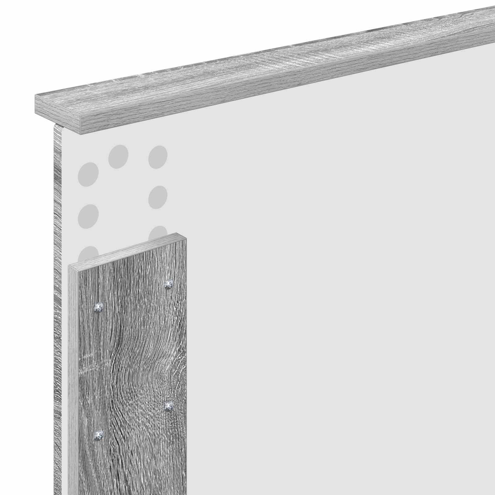 Krevetna konstrukcija Siva Sonoma 70 x 190 cm Konstruirano drvo