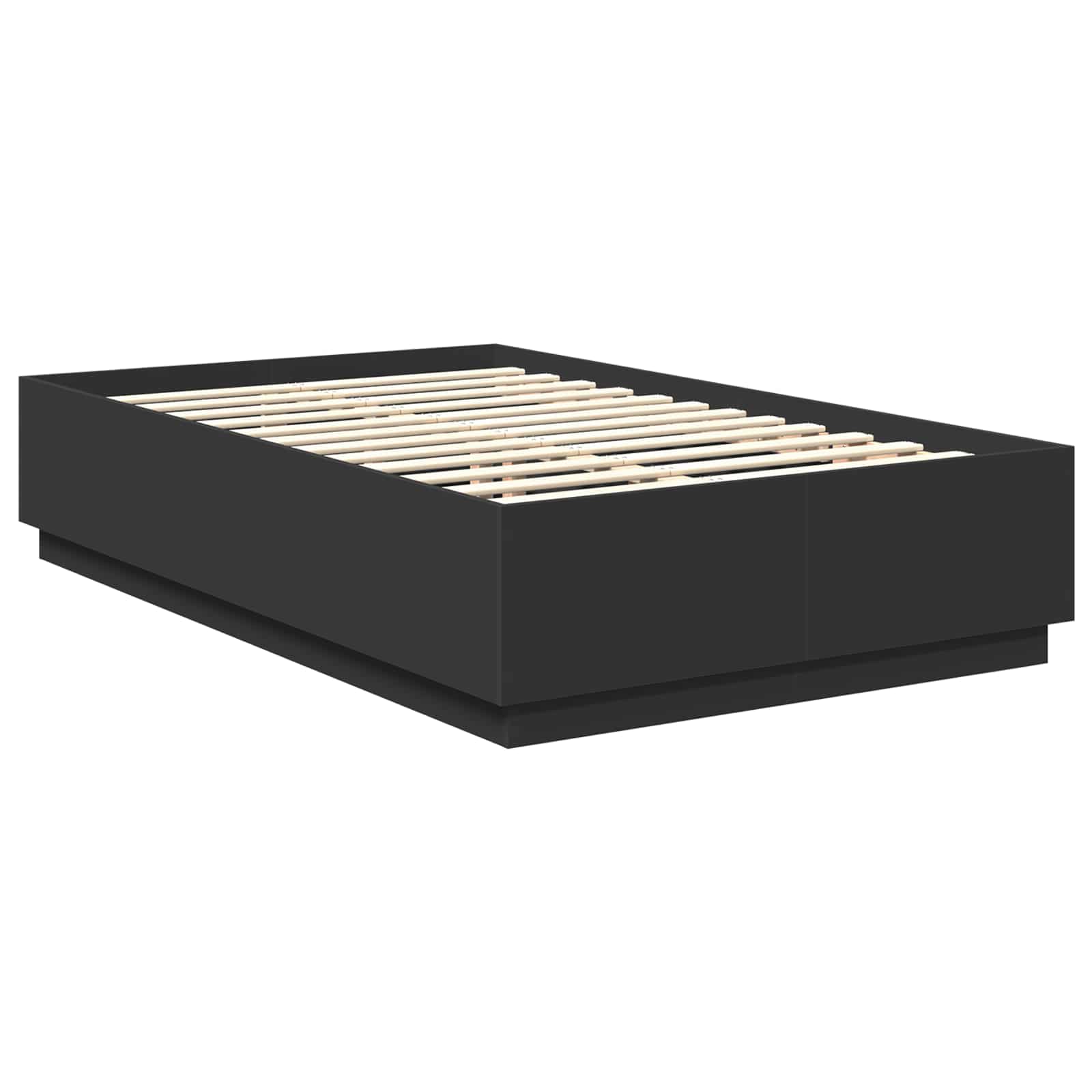 Krevetna konstrukcija Crna 135 x 190 cm Konstruirano drvo