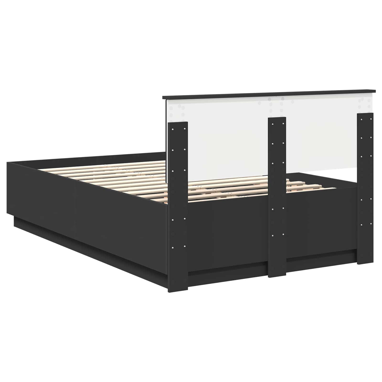 Krevetna konstrukcija Crna 135 x 190 cm Konstruirano drvo