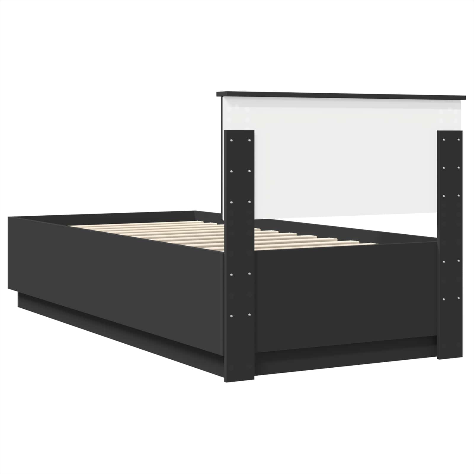 Krevetna konstrukcija Crna 100 x 200 cm Konstruirano drvo