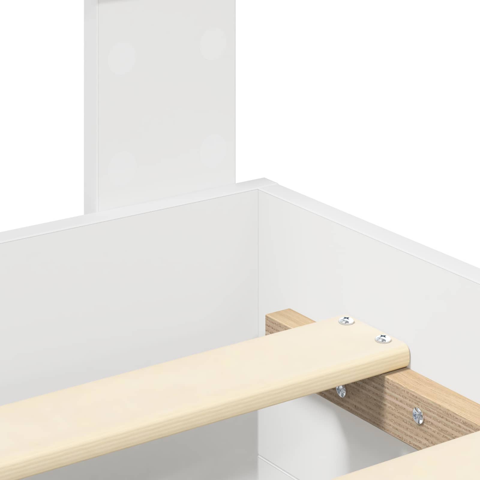 Krevetna konstrukcija Bijelo 140 x 190 cm Konstruirano drvo