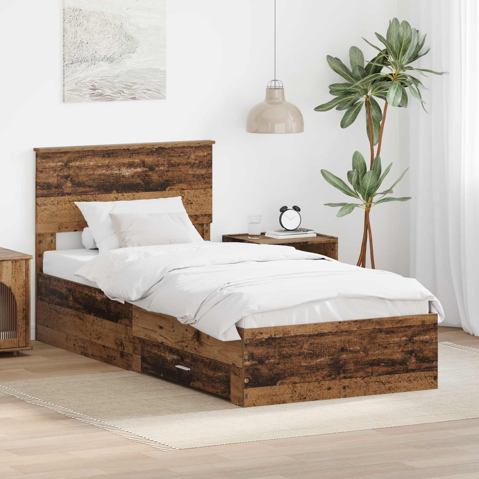 Krevetna konstrukcija Staro drvo 90 x 190 cm Konstruirano drvo
