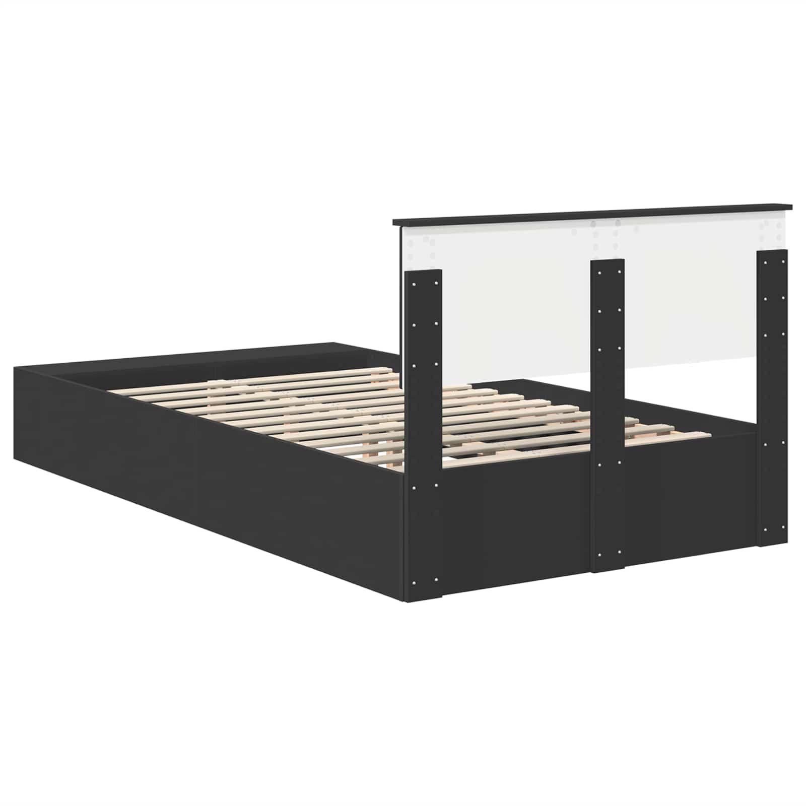 Krevetna konstrukcija Crna 135 x 190 cm Konstruirano drvo
