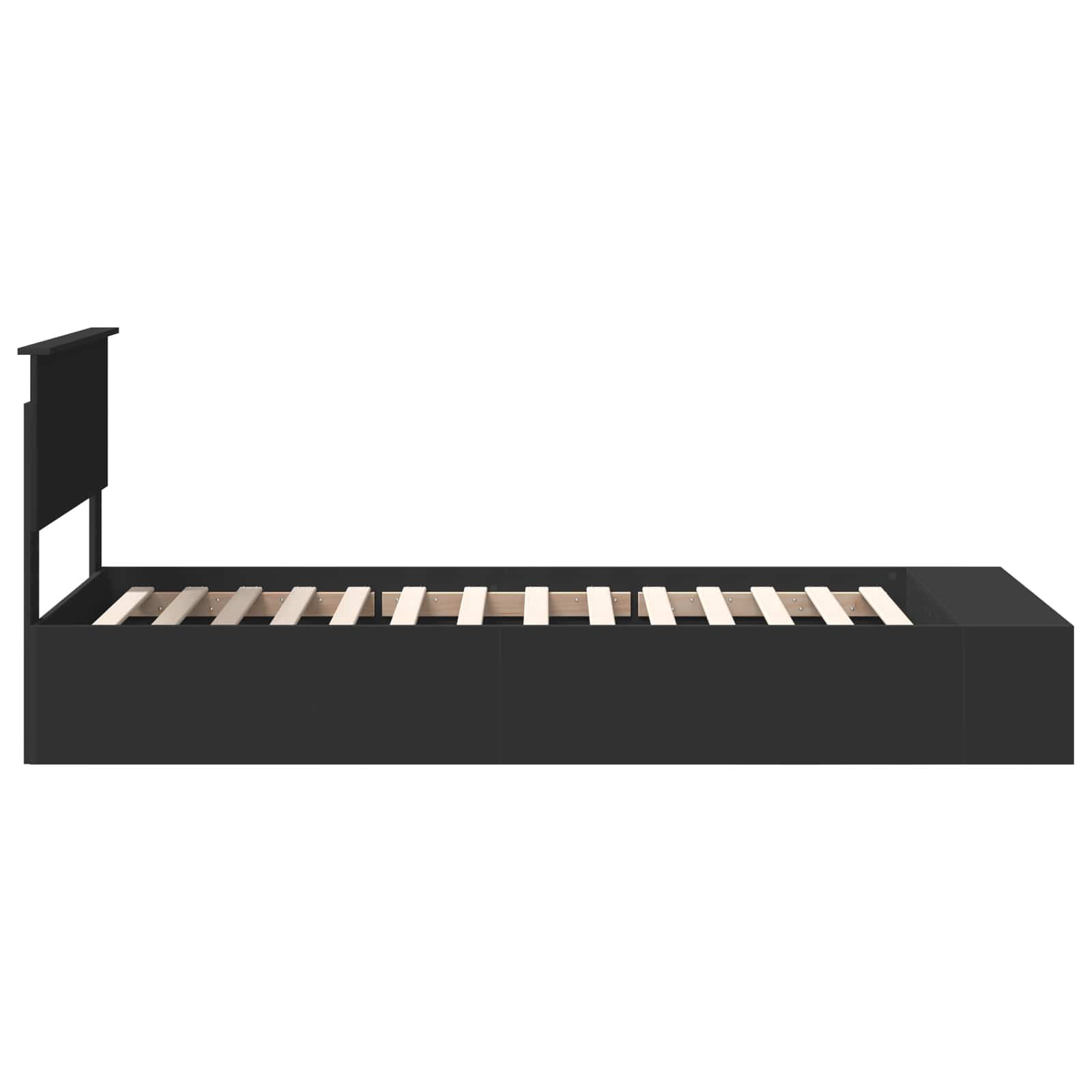 Krevetna konstrukcija Crna 100 x 200 cm Konstruirano drvo