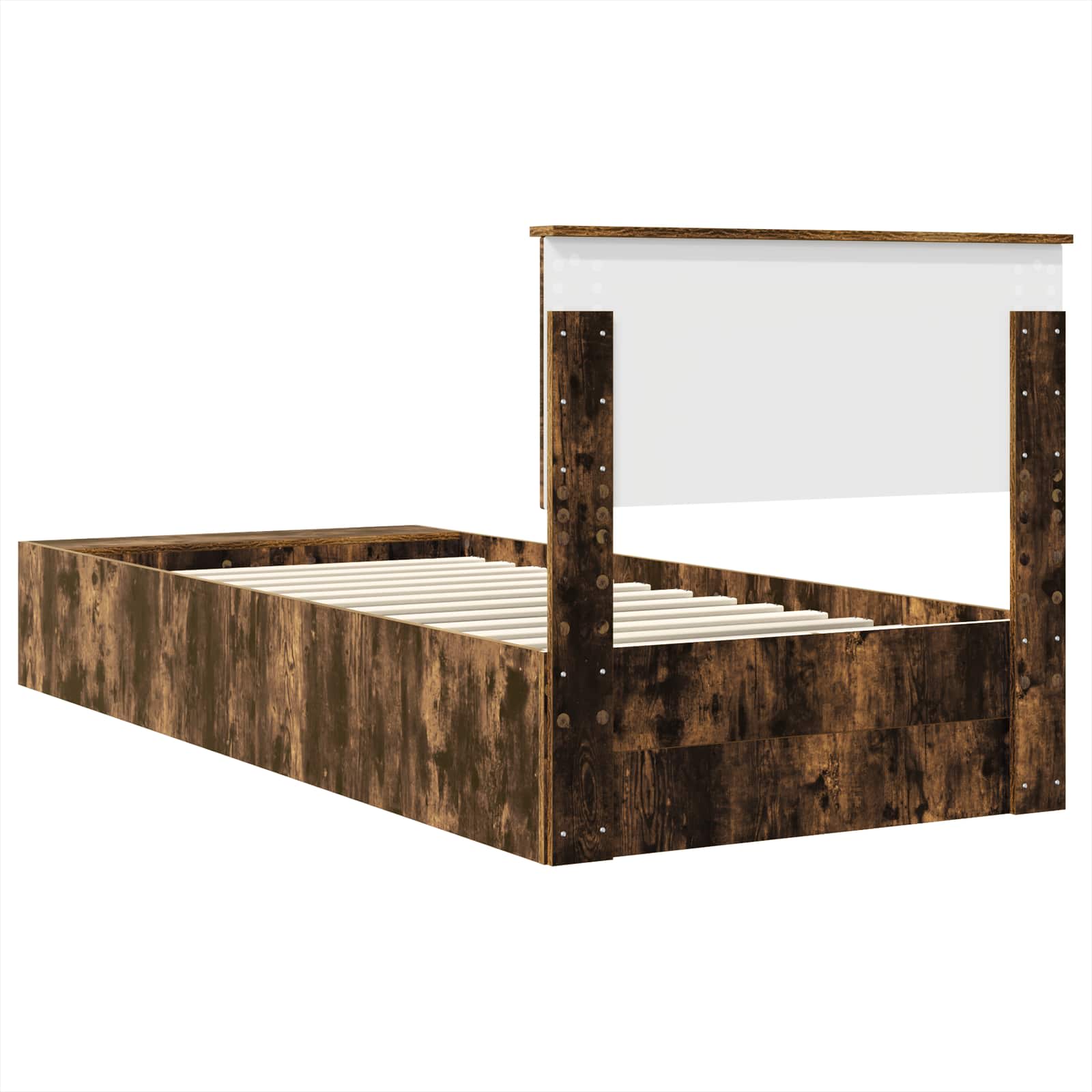 Krevetna konstrukcija s policom Dimljeni hrast 90 x 190 cm