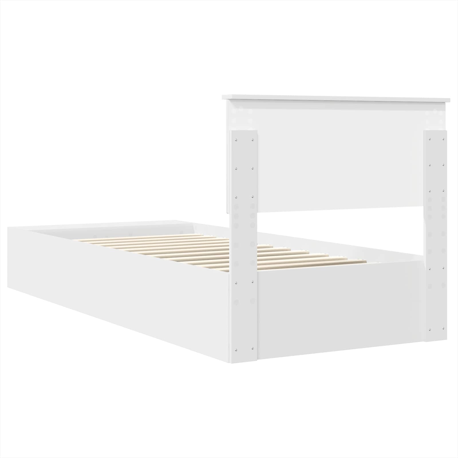 Krevetna konstrukcija Bijelo 75 x 190 cm Konstruirano drvo