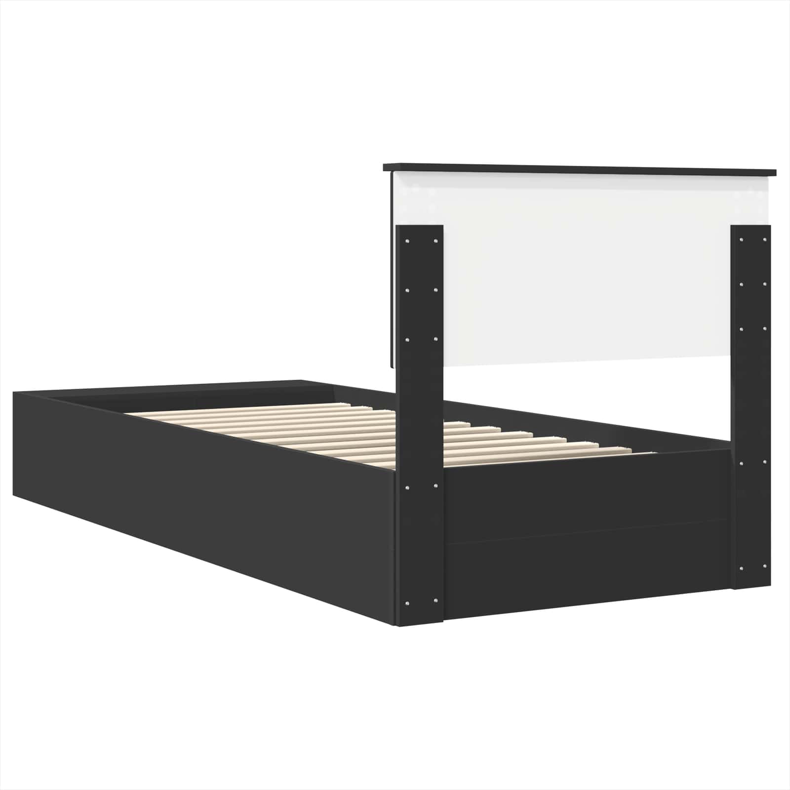 Krevetna konstrukcija Crna 75 x 190 cm Konstruirano drvo