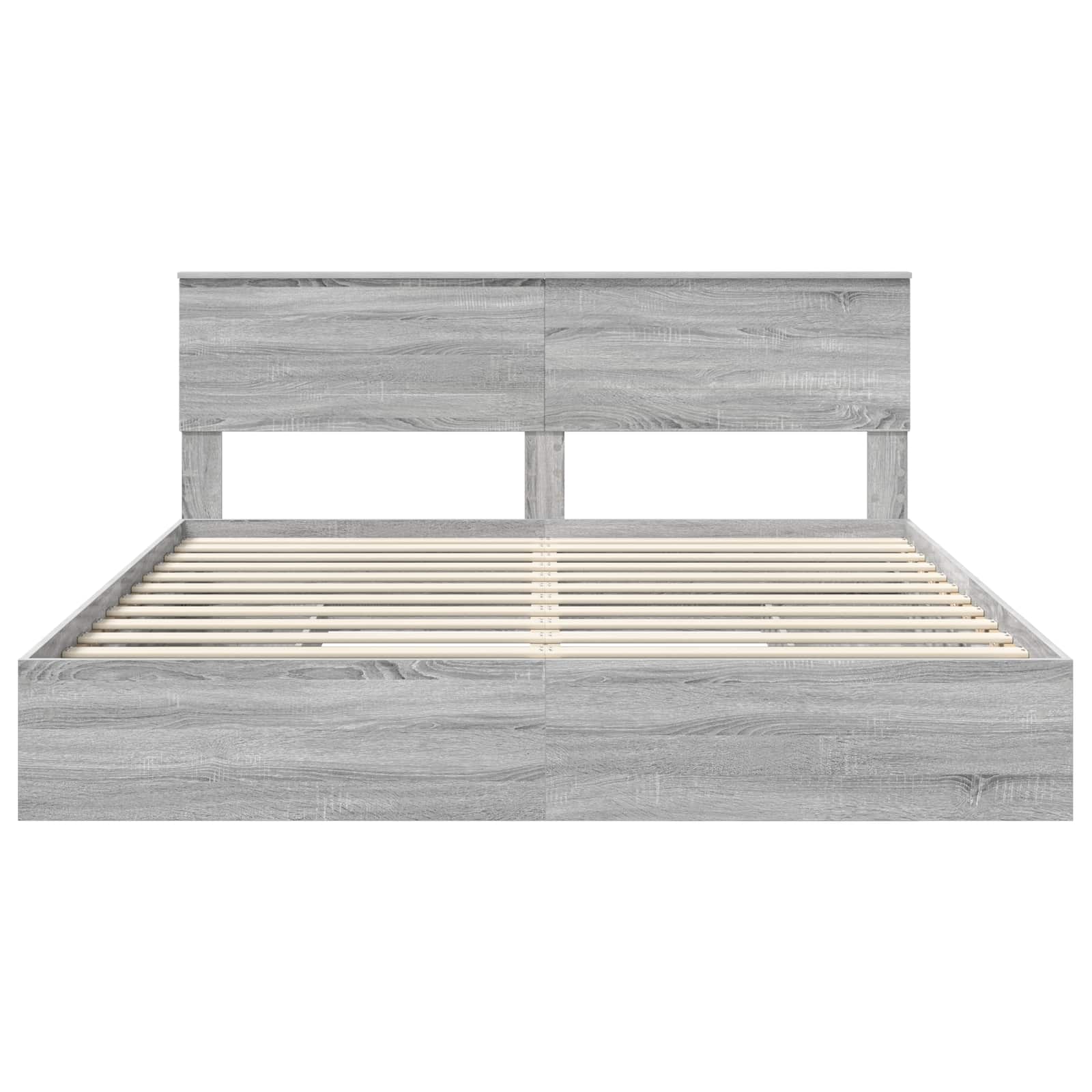 Krevet s od storage Siva Sonoma 200 x 200 cm Konstruirano drvo