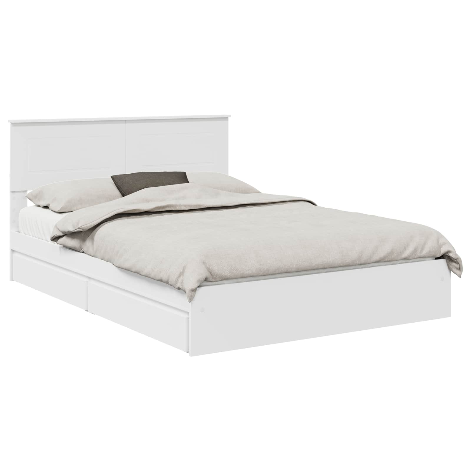 Krevet s od storage Bijelo 160 x 200 cm Konstruirano drvo
