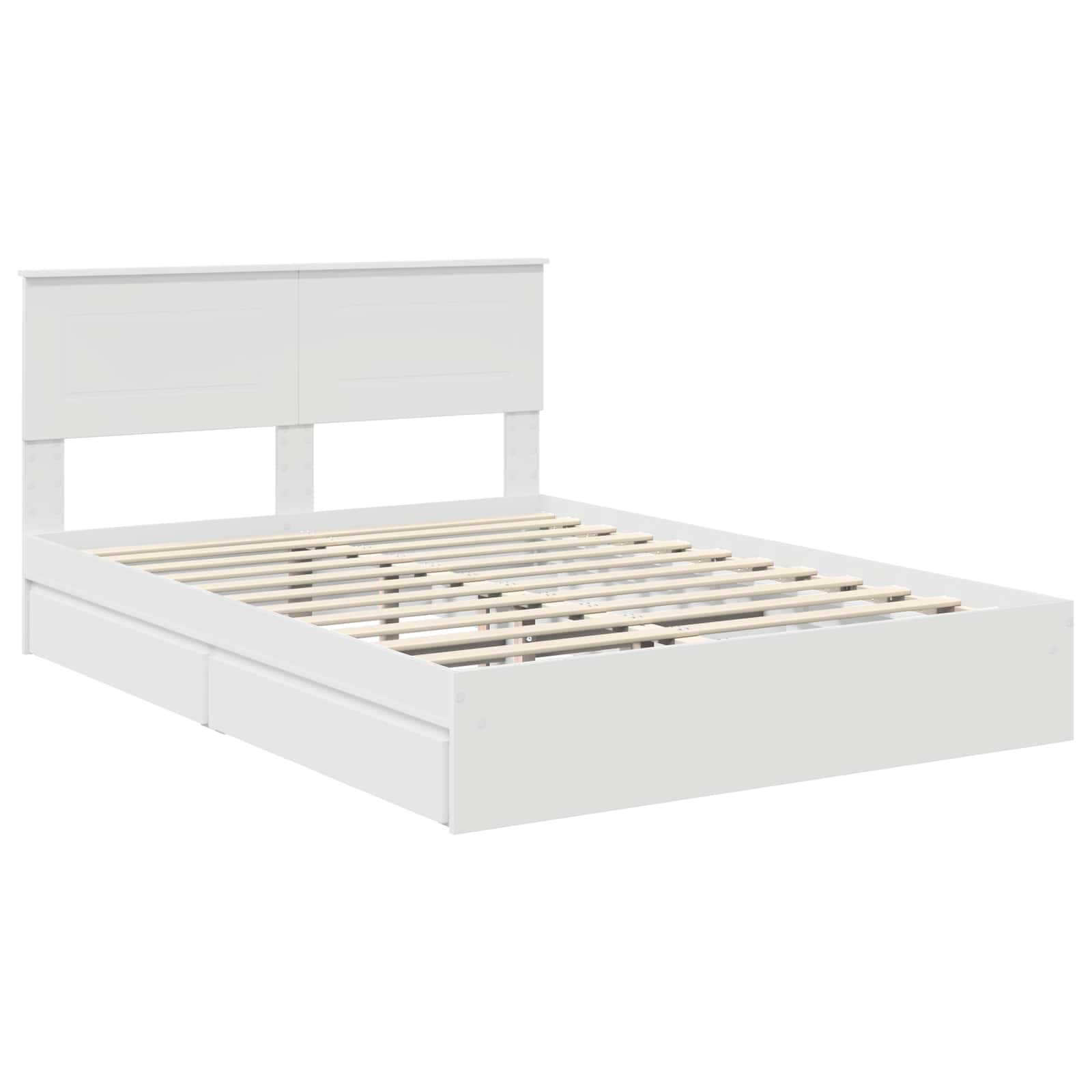 Krevet s od storage Bijelo 160 x 200 cm Konstruirano drvo
