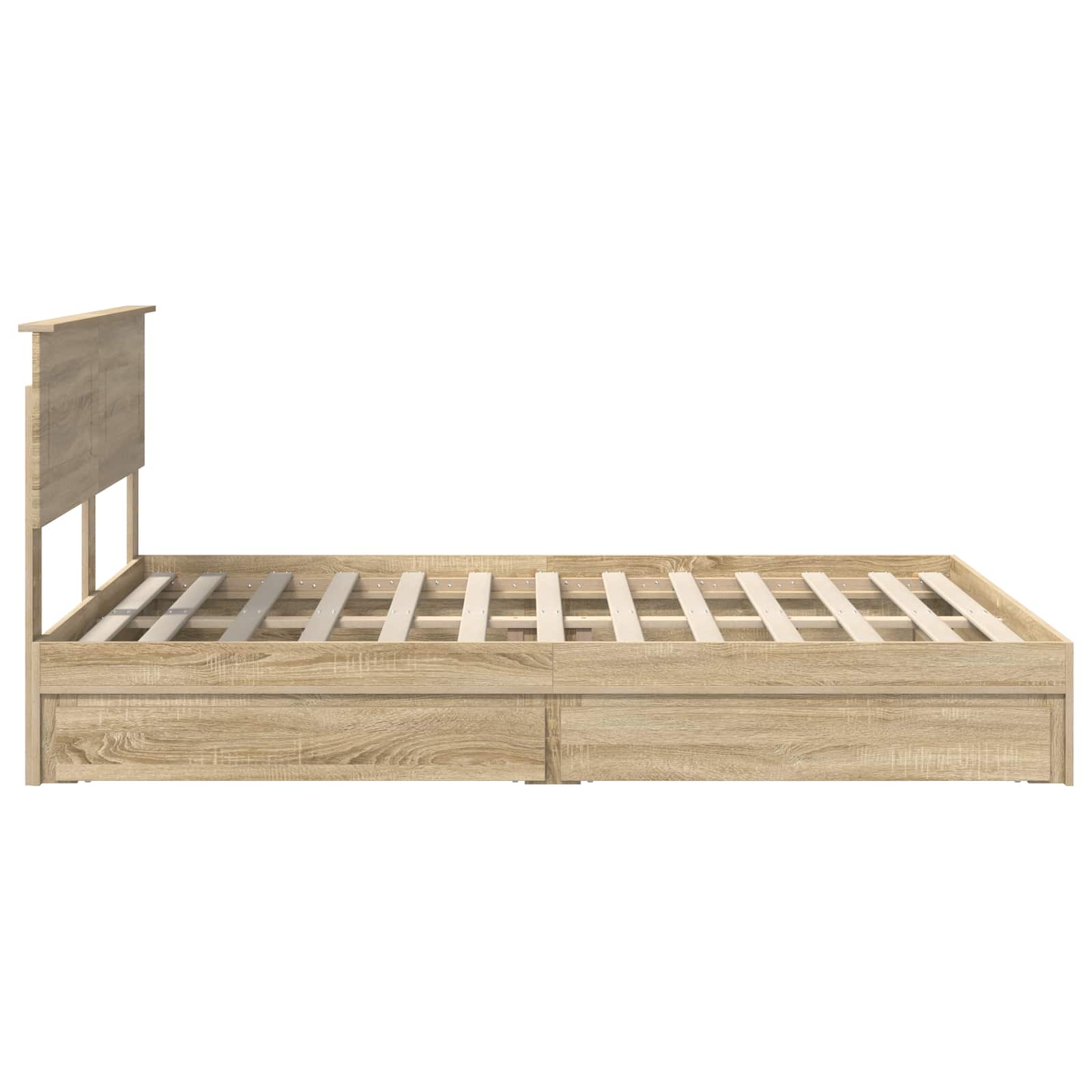 Krevet s od storage Sonoma hrast 140 x 190 cm Konstruirano drvo