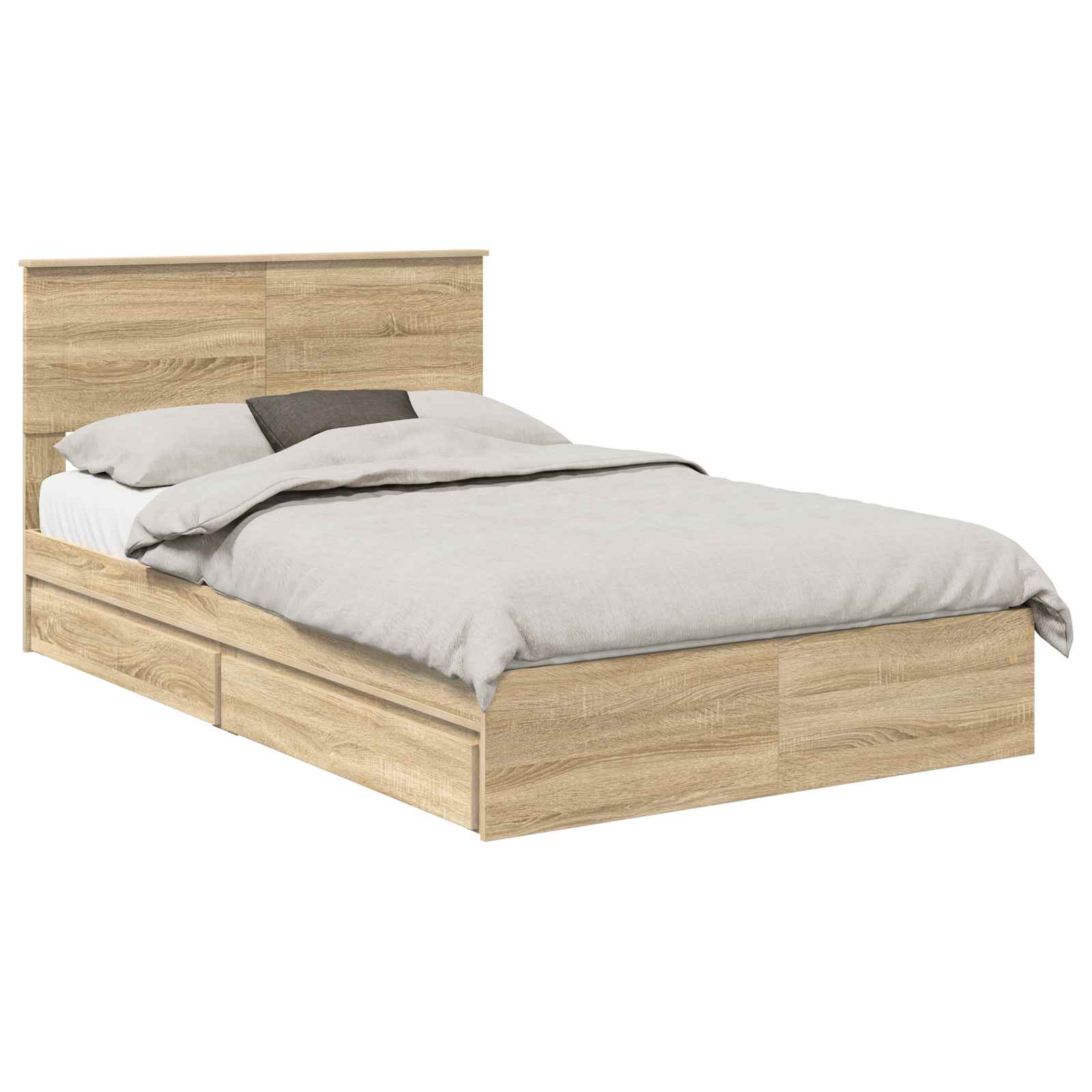 Krevet s od storage Sonoma hrast 135 x 190 cm Konstruirano drvo