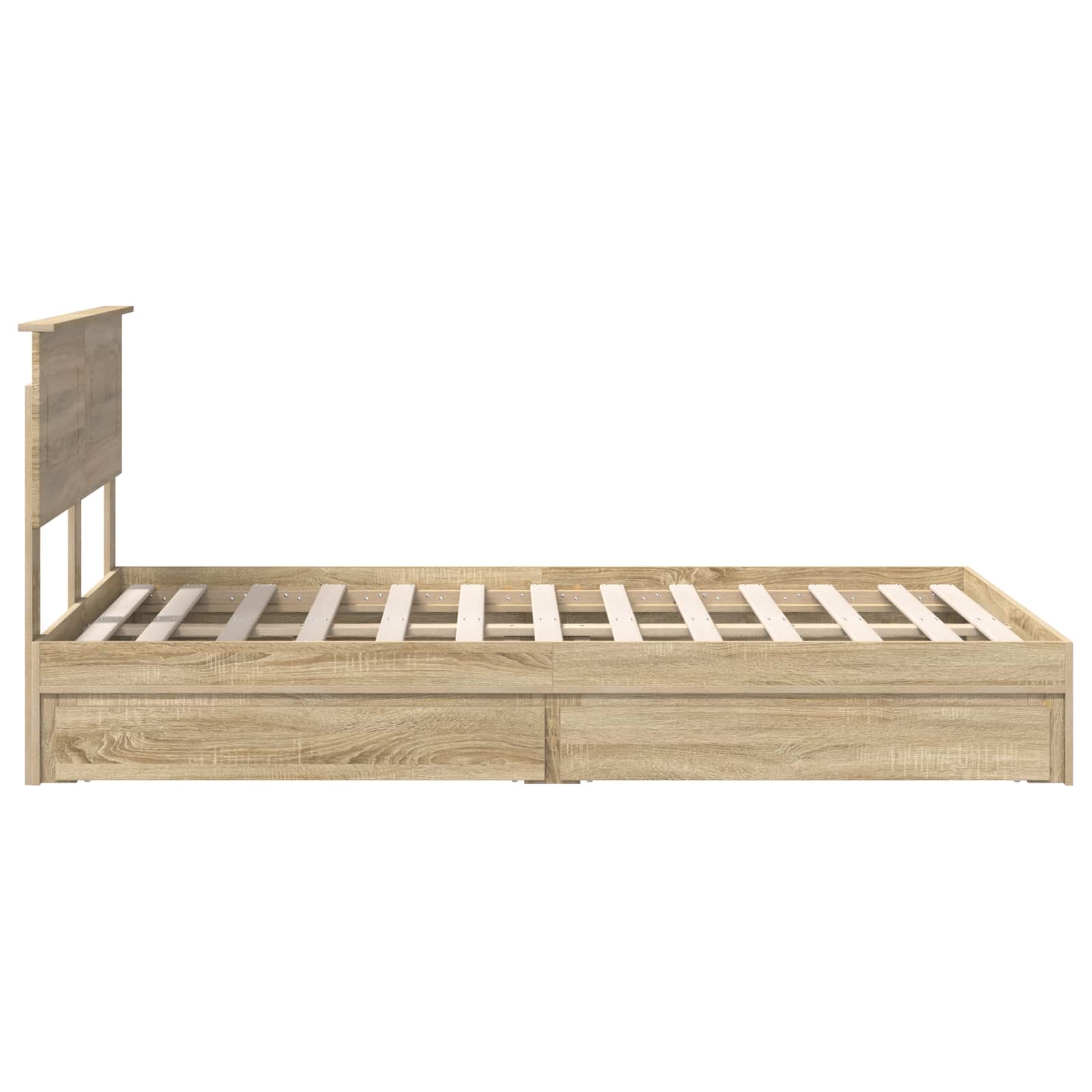 Krevet s od storage Sonoma hrast 135 x 190 cm Konstruirano drvo