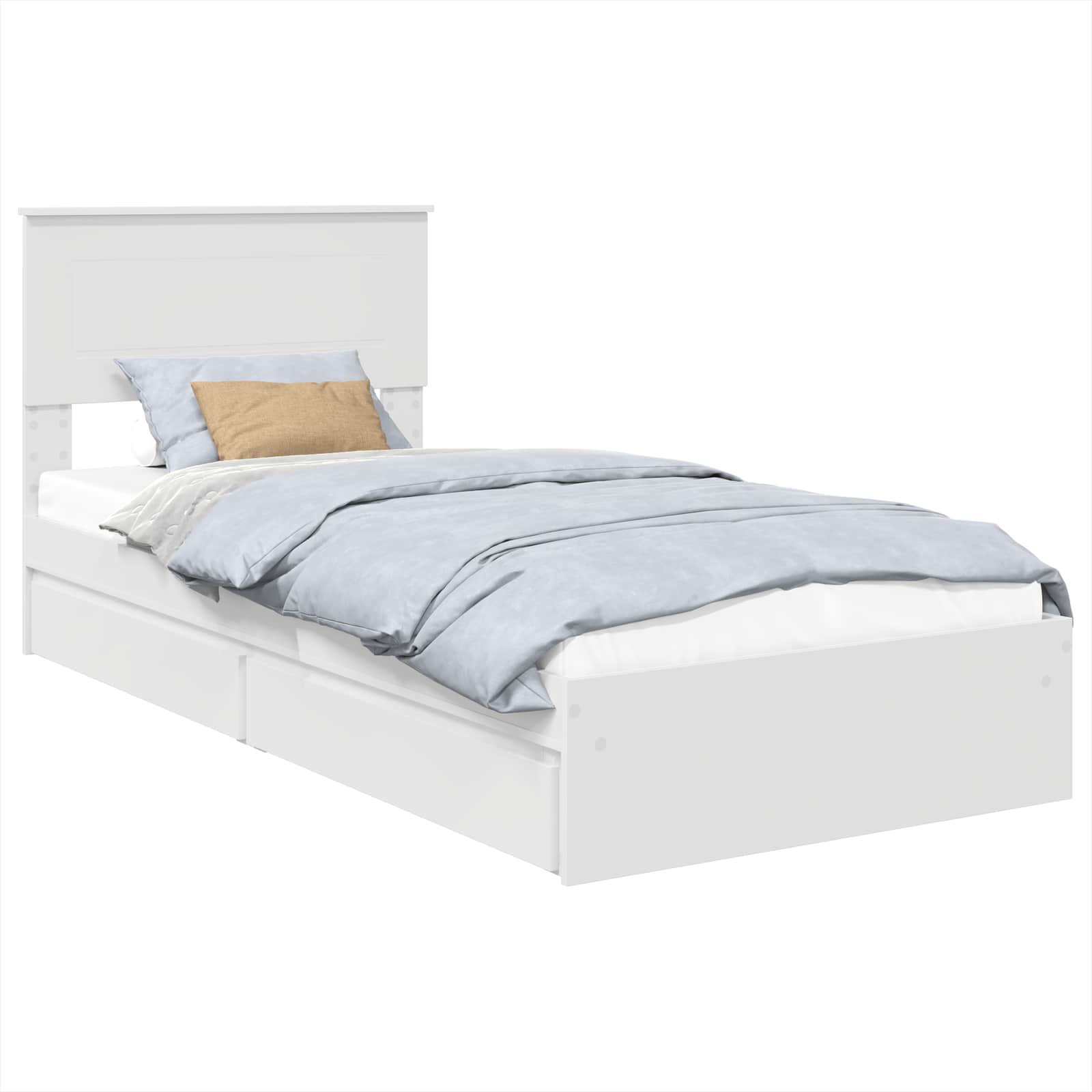 Krevet s od storage Bijelo 90 x 200 cm Konstruirano drvo