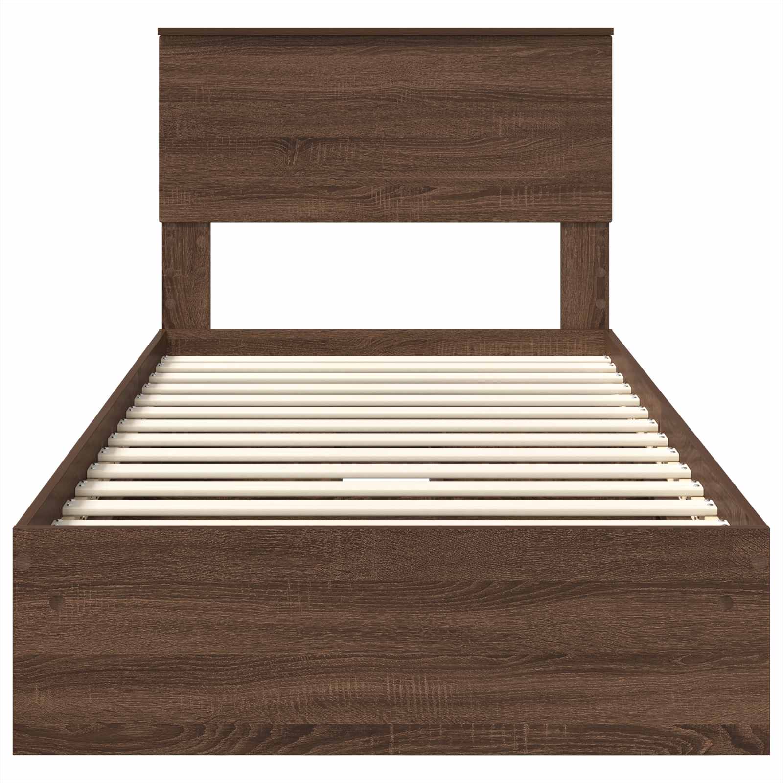 Krevet s od storage Smeđi hrast 75 x 190 cm Konstruirano drvo