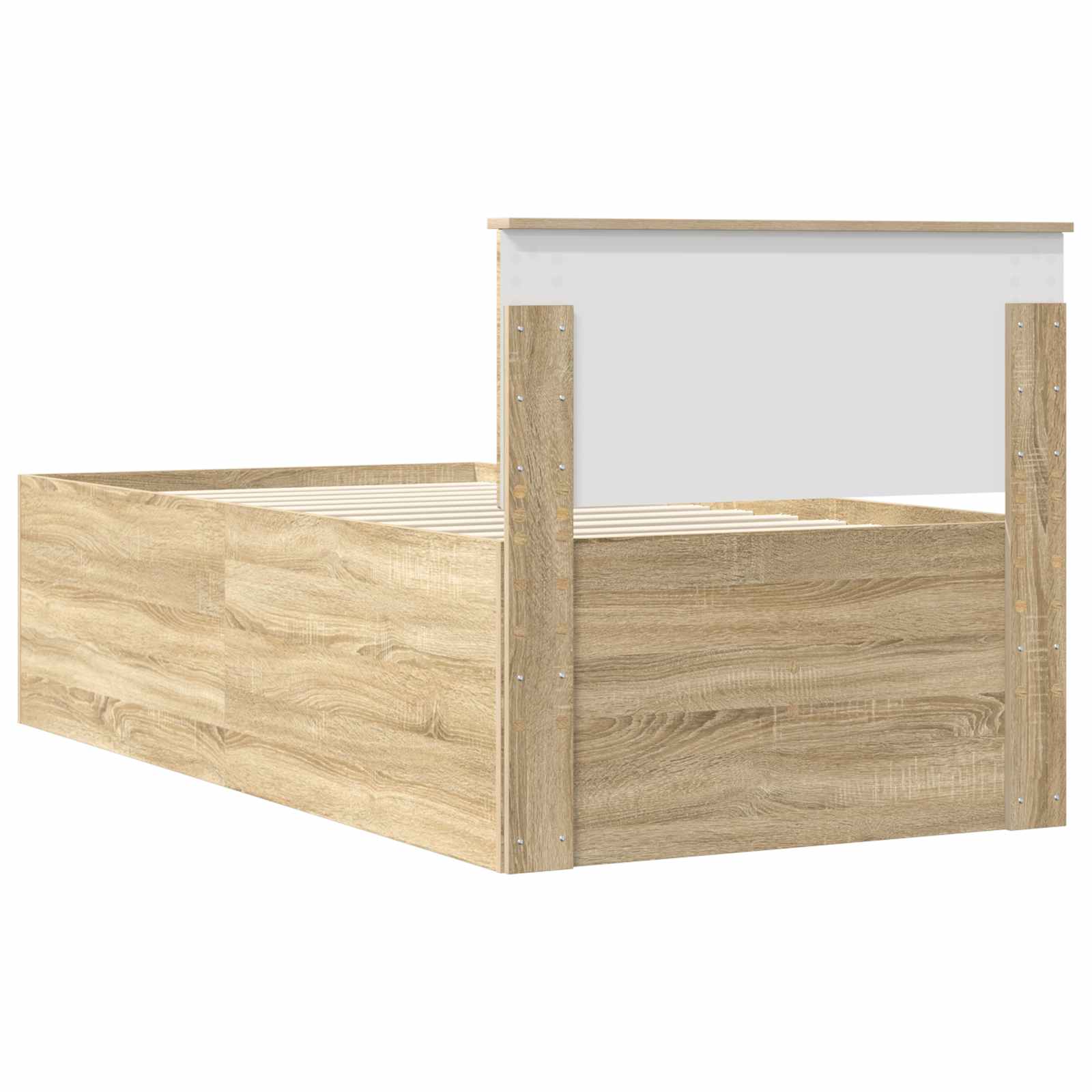 Krevet na dan s ladicama Sonoma hrast i crna 100 x 200 cm