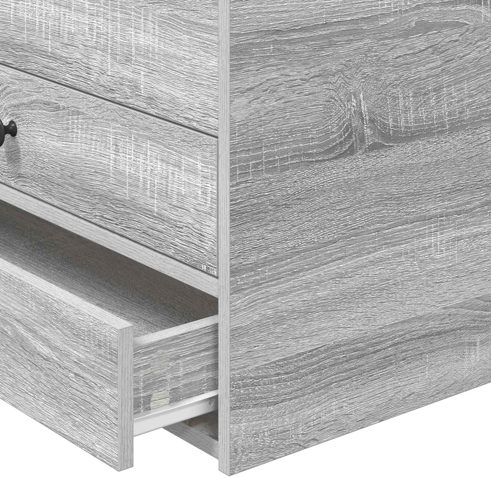 Krevet na dan Siva Sonoma i crna 100 x 200 cm Konstruirano drvo
